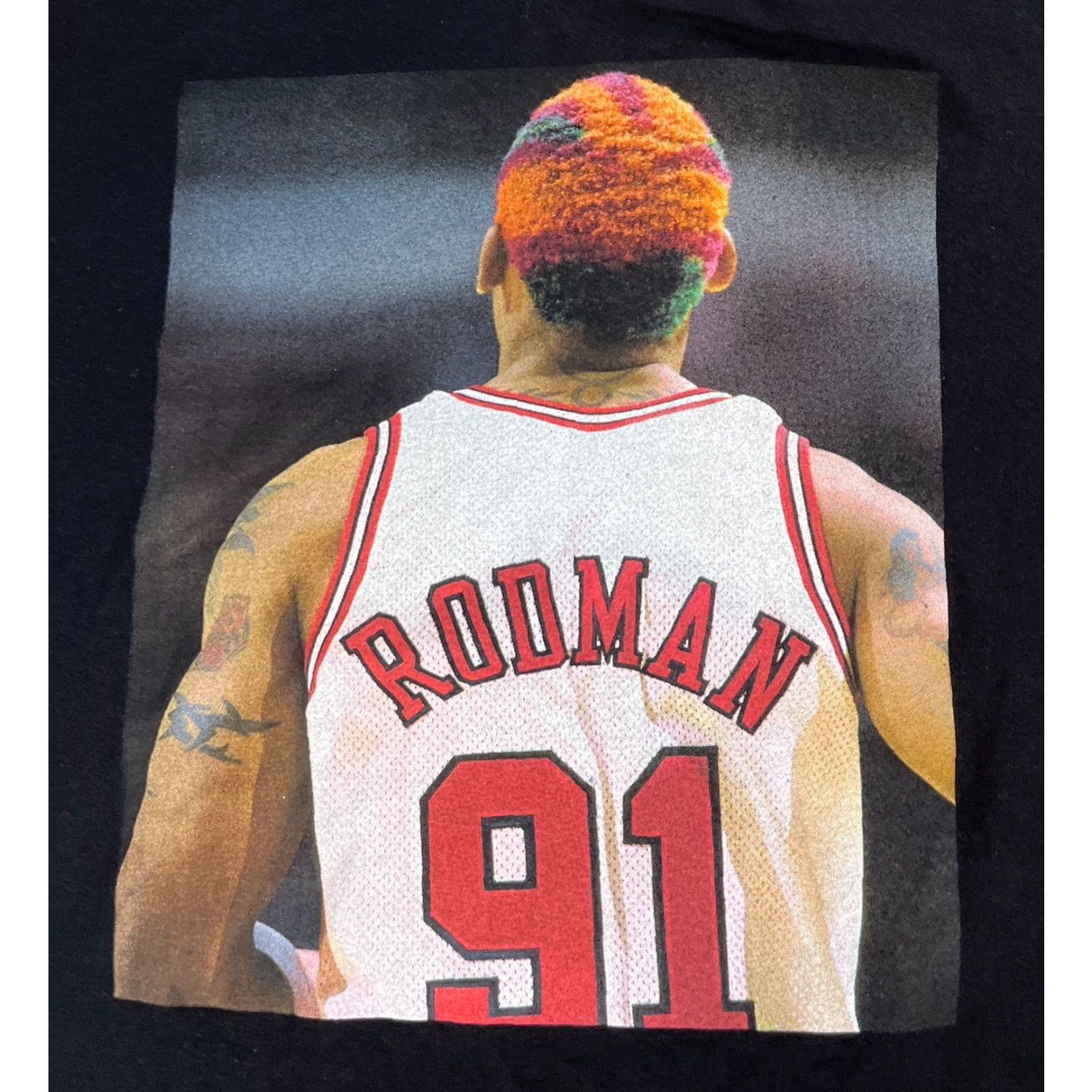 Mitchell & Ness Mitchell & Ness Hardwood Classics Men's Dennis Rodman T-Shirt Sz M Black 90s Sports Cotton Shirt Mens M Size US M / EU 48-50 / 2 - 3 Thumbnail