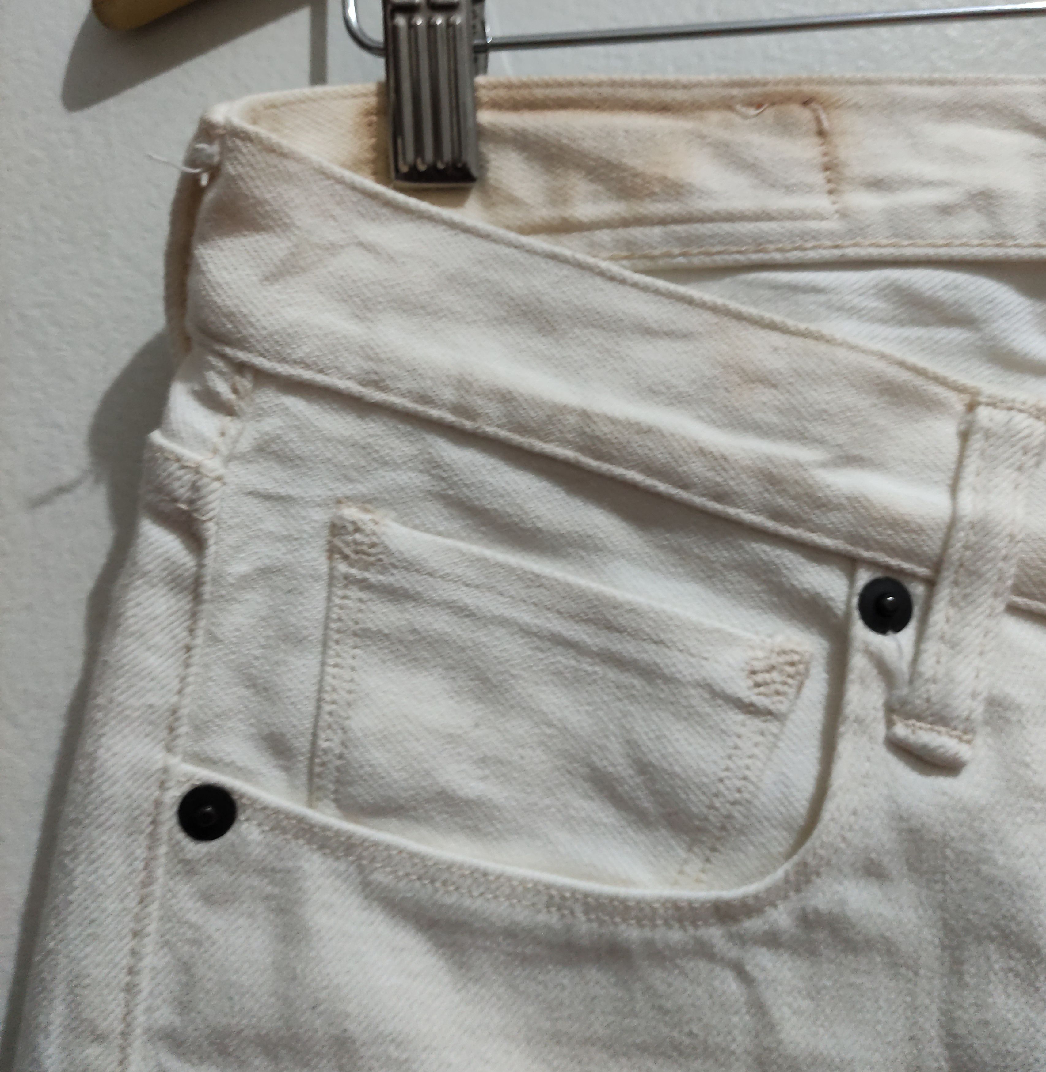Japanese Brand × KURO Kuro Japan Diamante Buttonfly Redline White Denim Size US 32 / EU 48 - 16 Thumbnail