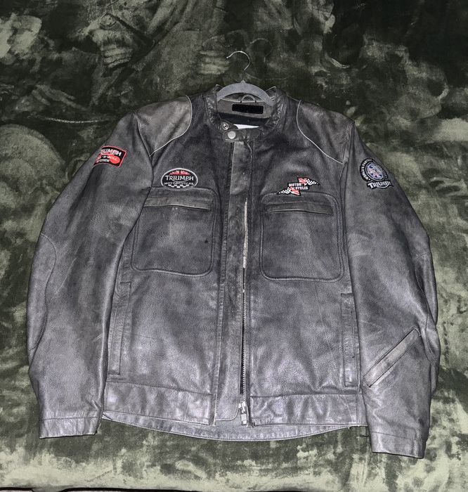 Vintage triumph leather jacket hotsell
