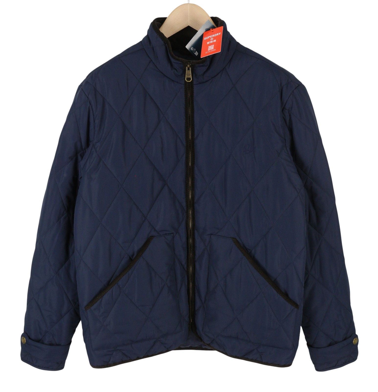 Superdry Estate Liner M Blue High Neck Padded 87144 Size US M / EU 48-50 / 2 - 1 Thumbnail