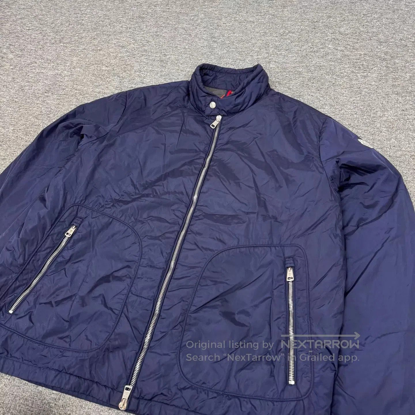 Moncler Blue Lightweight Zip-Front Jacket - XXL. Size US XXL / EU 58 / 5 - 2 Thumbnail