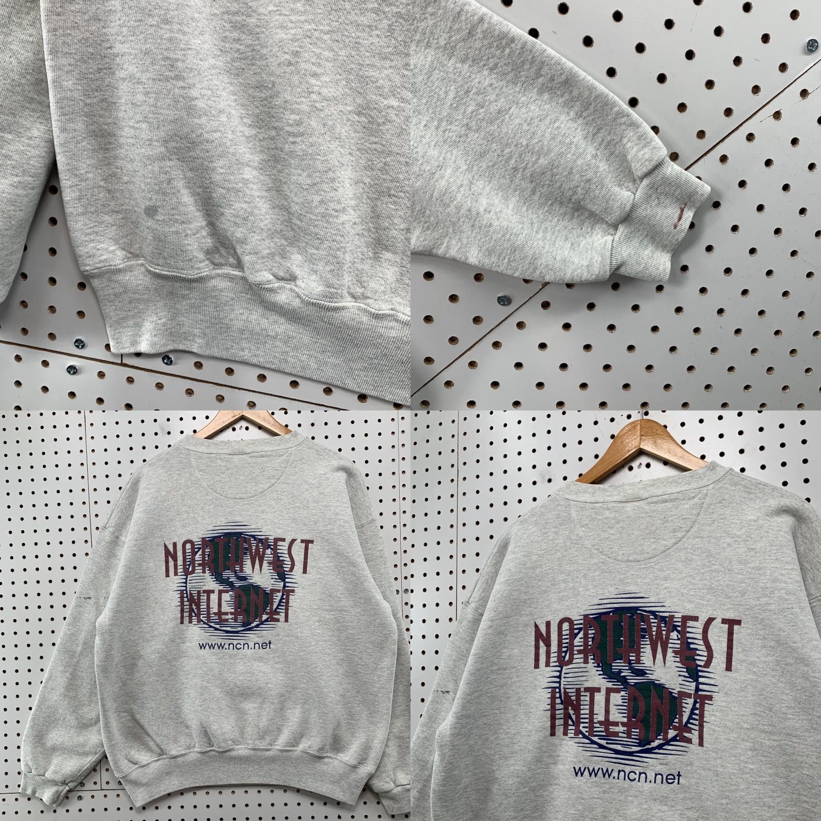 Vintage VINTAGE Heavyweight Fleece Sweatshirt Mens XL Gray USA Shirt 90s Size US XL / EU 56 / 4 - 10 Thumbnail