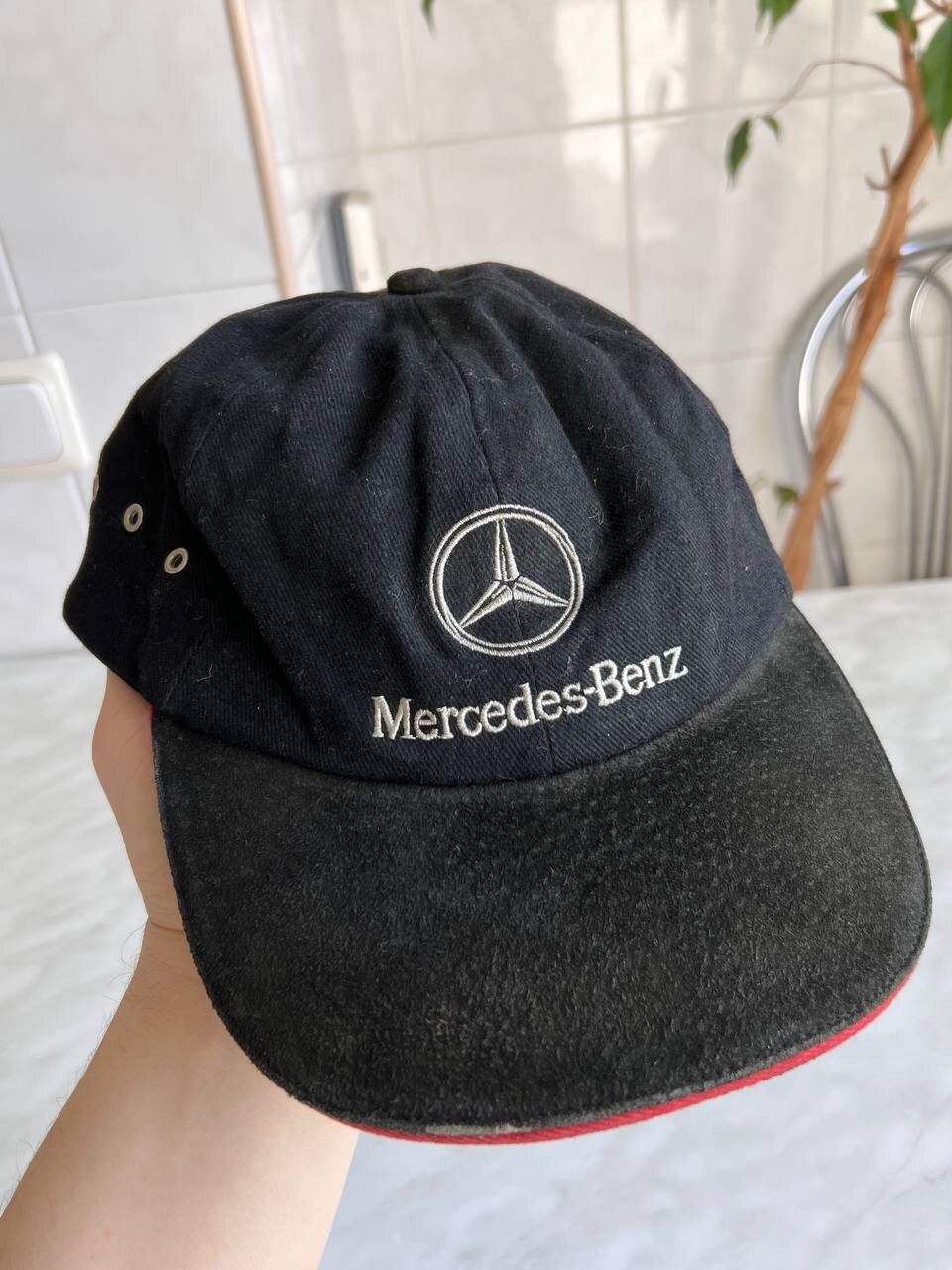 Mercedes-Benz × Vintage Vintage 90s Mercedes Benz Black Racing Logo Rare Archive Cap Size ONE SIZE - 10 Thumbnail