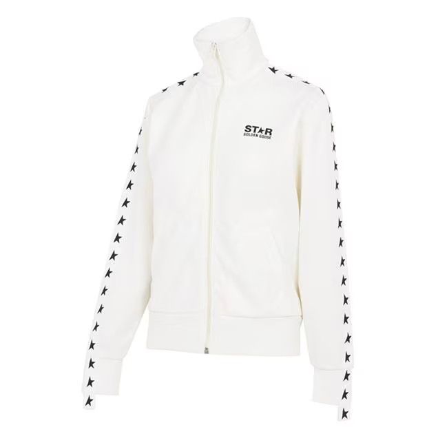 Golden Goose o1g2r1mq1024 Track Jacket in White & Black Size L / US 10 / IT 46 - 3 Thumbnail