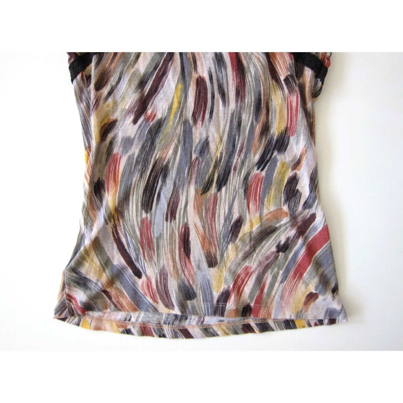 Anthropologie Deletta Blouse Tunic Sleeveless Orange Yellow Grey Small Women Size S / US 4 / IT 40 - 5 Thumbnail