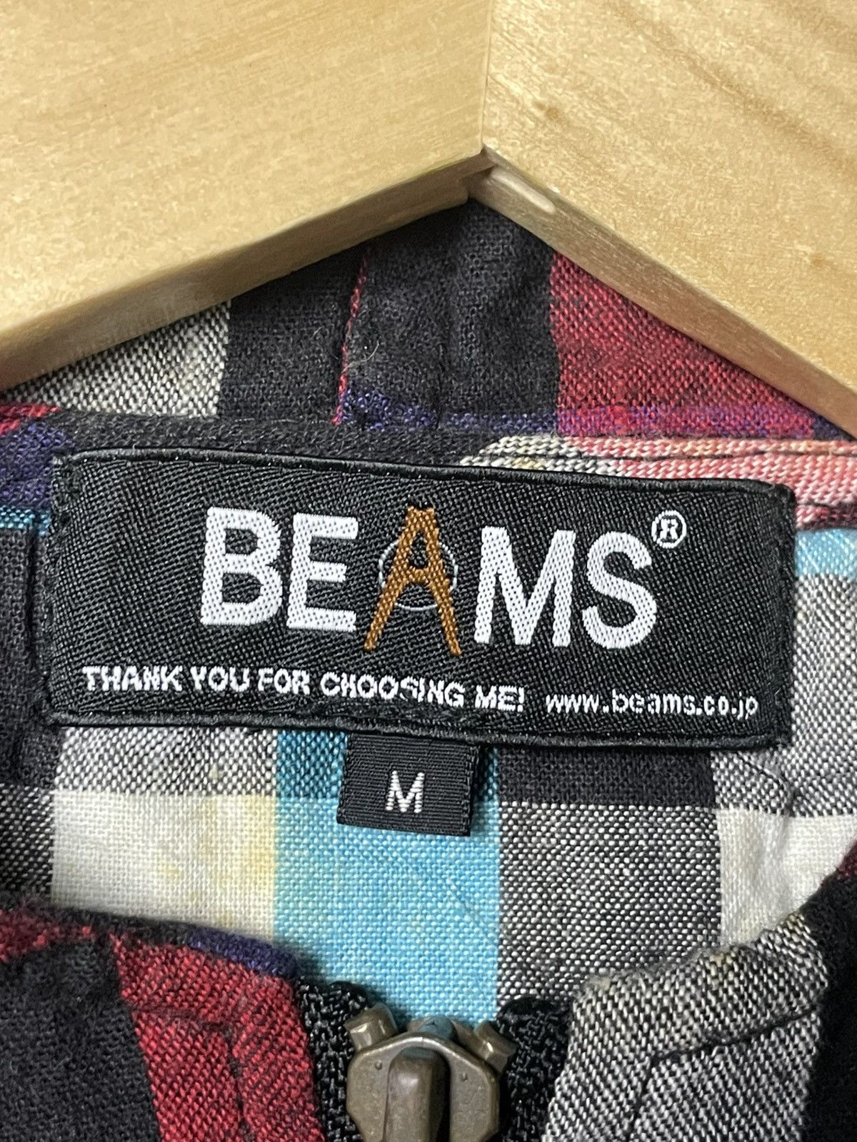 Beams Japan × Japanese Brand BEAMS Brand Checked Cotton Zipper Hoodie (62) Size US M / EU 48-50 / 2 - 7 Thumbnail