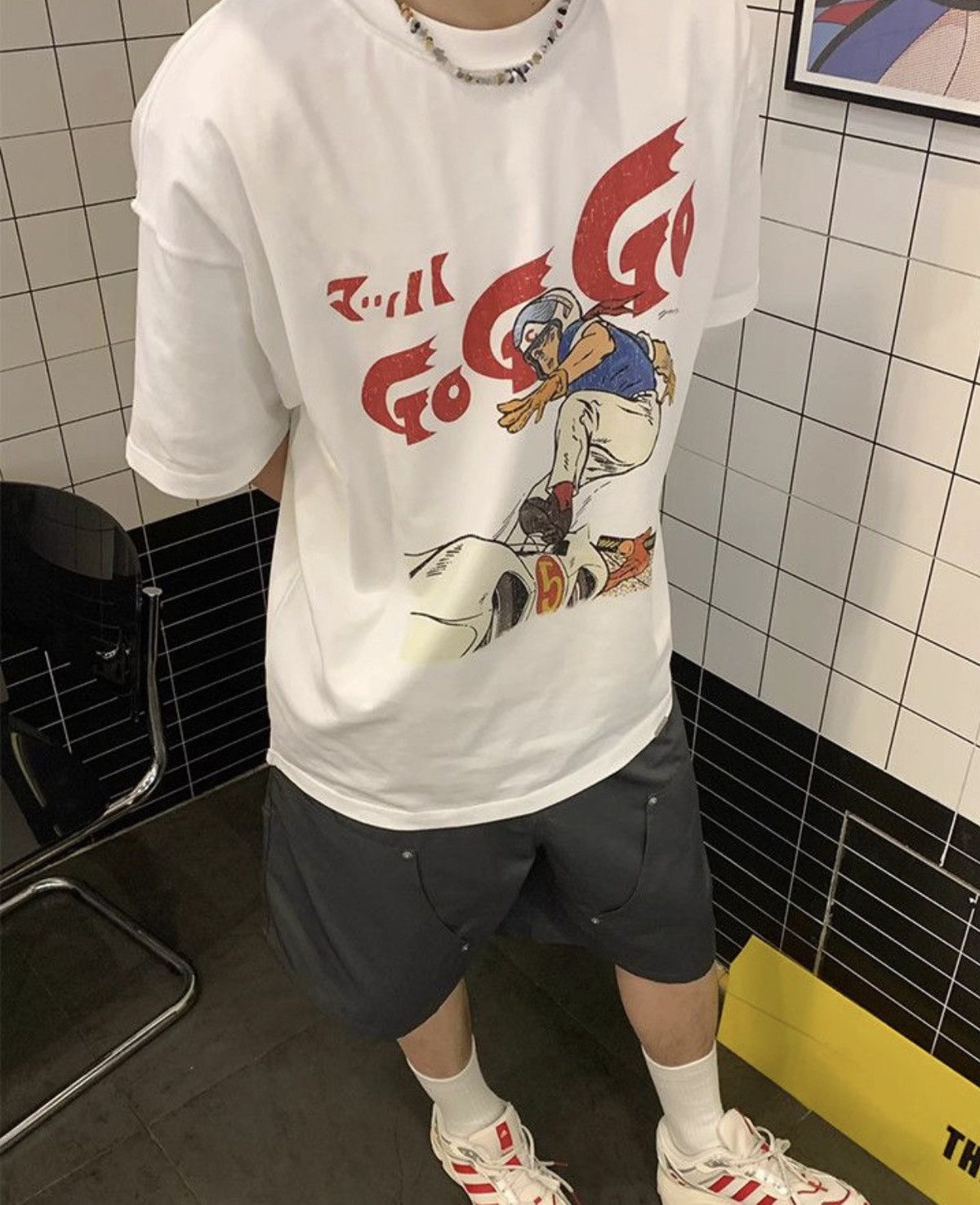 Japanese Brand Speed Racer White Tee Size US L / EU 52-54 / 3 - 3 Thumbnail