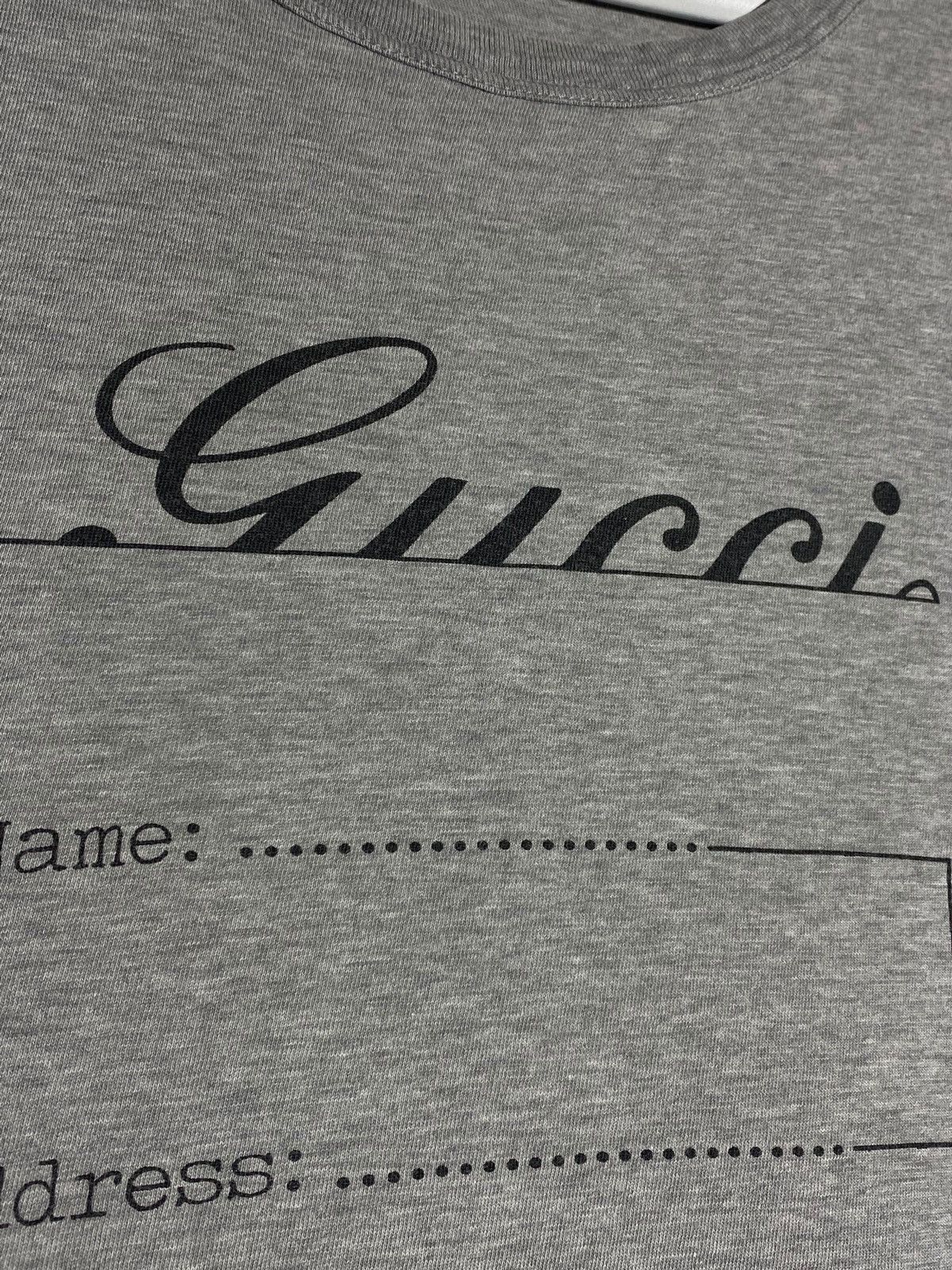 Gucci Vintage Gucci S/S 2003 “Identity” Grey Authentic T-shirt Size US S / EU 44-46 / 1 - 5 Thumbnail