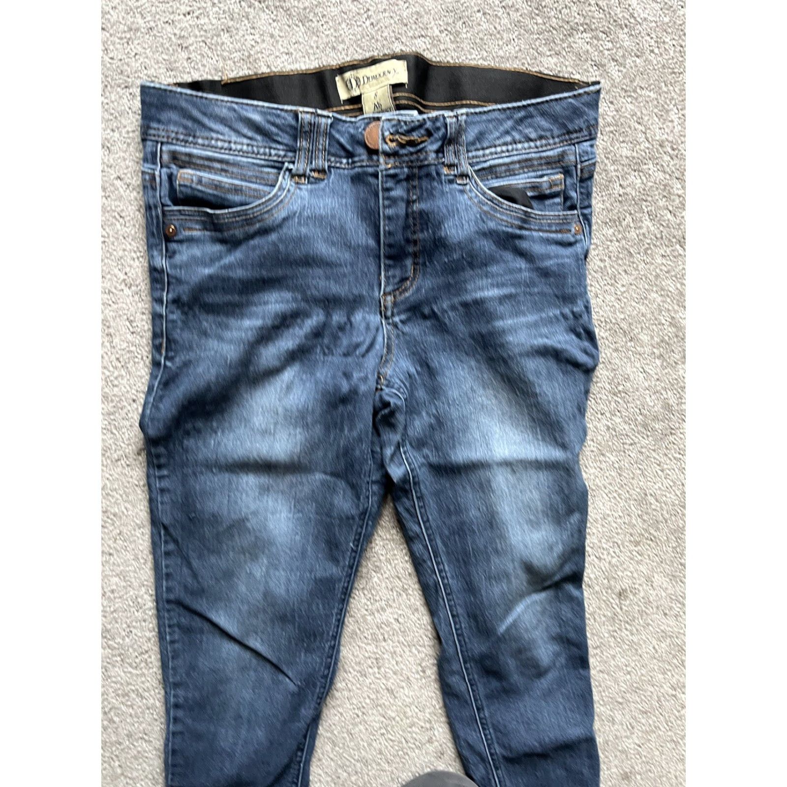 Vintage Democracy Jeans Skinny Pants 8 Blue Cotton Stretch Twill Ab Technology Pockets Regular Womens Size 30" / US 8 / IT 44 - 3 Thumbnail