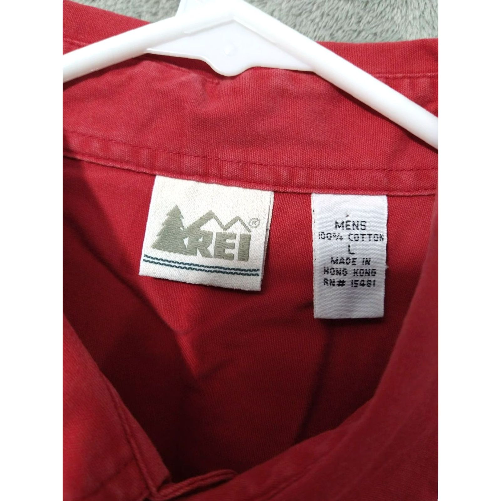 Vintage REI Shirt Mens L Red Canvas Button Up Long Sleeve Heavyweight Vintage Size US L / EU 52-54 / 3 - 7 Thumbnail