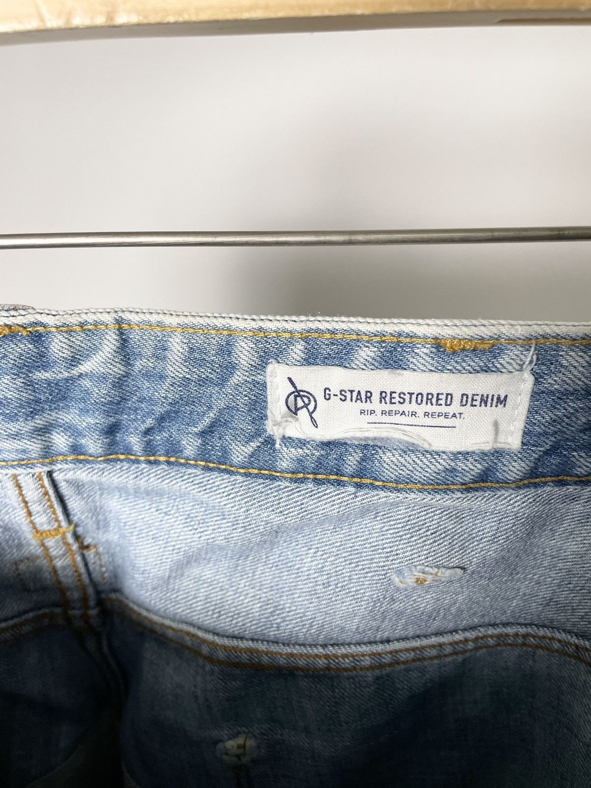 G-Star G-Star RAW 5620 3D Tapered Distressed Skinny Denim Jeans Size US 34 / EU 50 - 16 Thumbnail