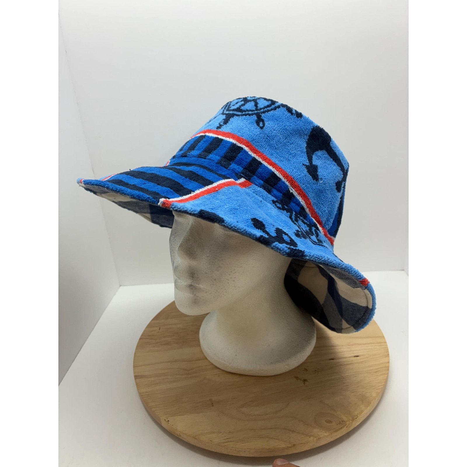 Other Upcycled Bucket Hat, Nautical Summer Hat, Soft, Packable, Size ONE SIZE - 5 Thumbnail