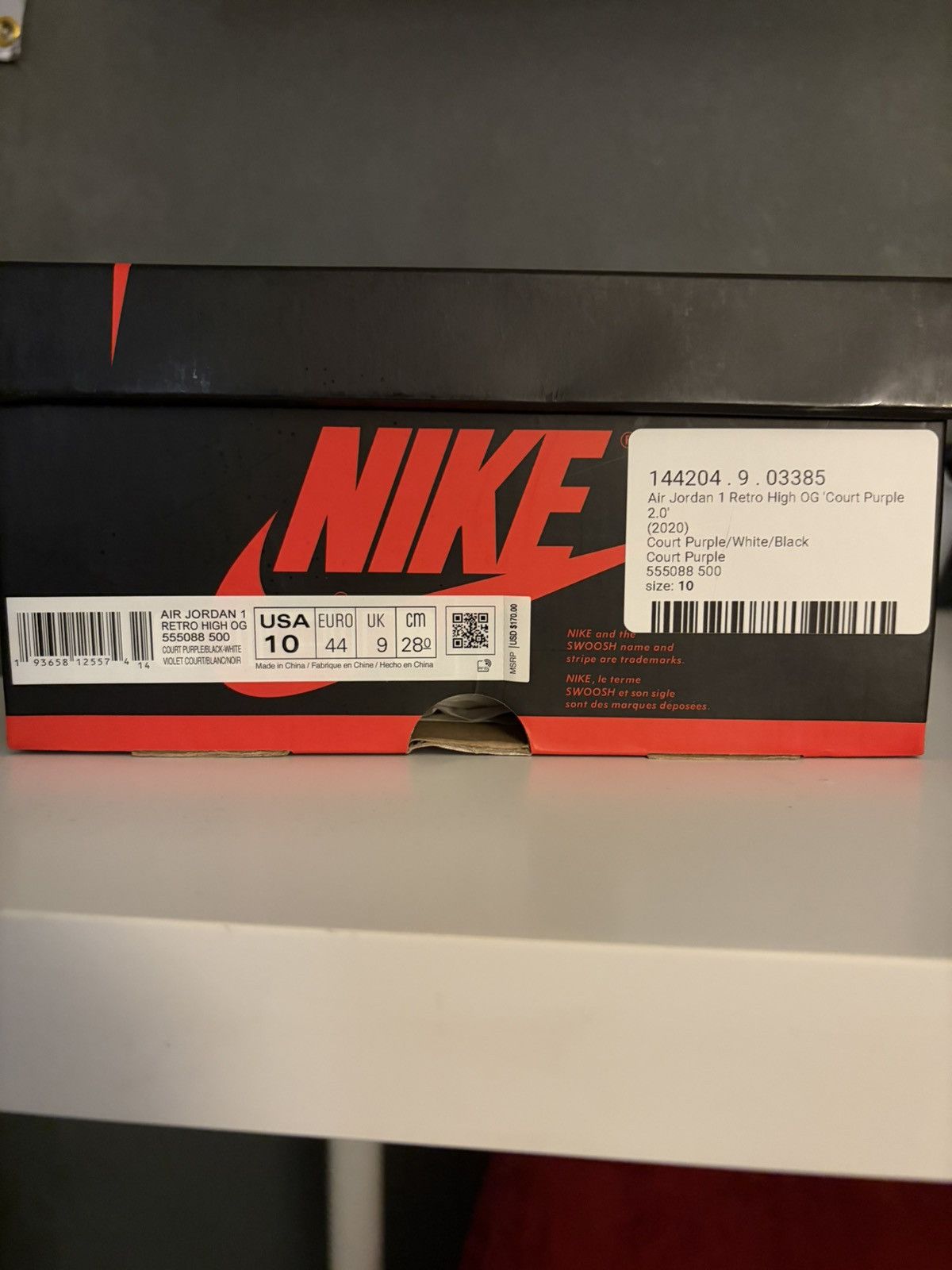 Jordan Brand Jordan 1 Retro High Og Court purple 2.0 Size US 10 / EU 43 - 7 Thumbnail