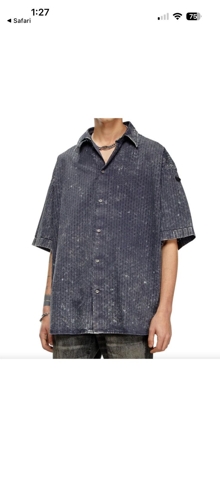 Diesel Diesel S-Lazer short sleeve button up Size US S / EU 44-46 / 1 - 4 Thumbnail