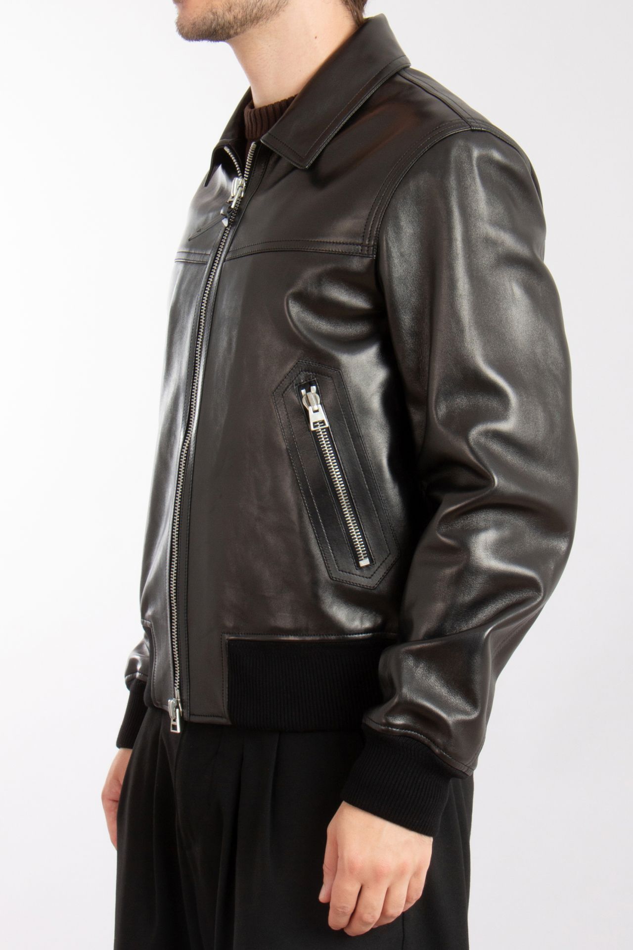 Tom Ford o1w1db10125 LBB004 Leather Jacket in Chocolate Brown Size US L / EU 52-54 / 3 - 2 Thumbnail