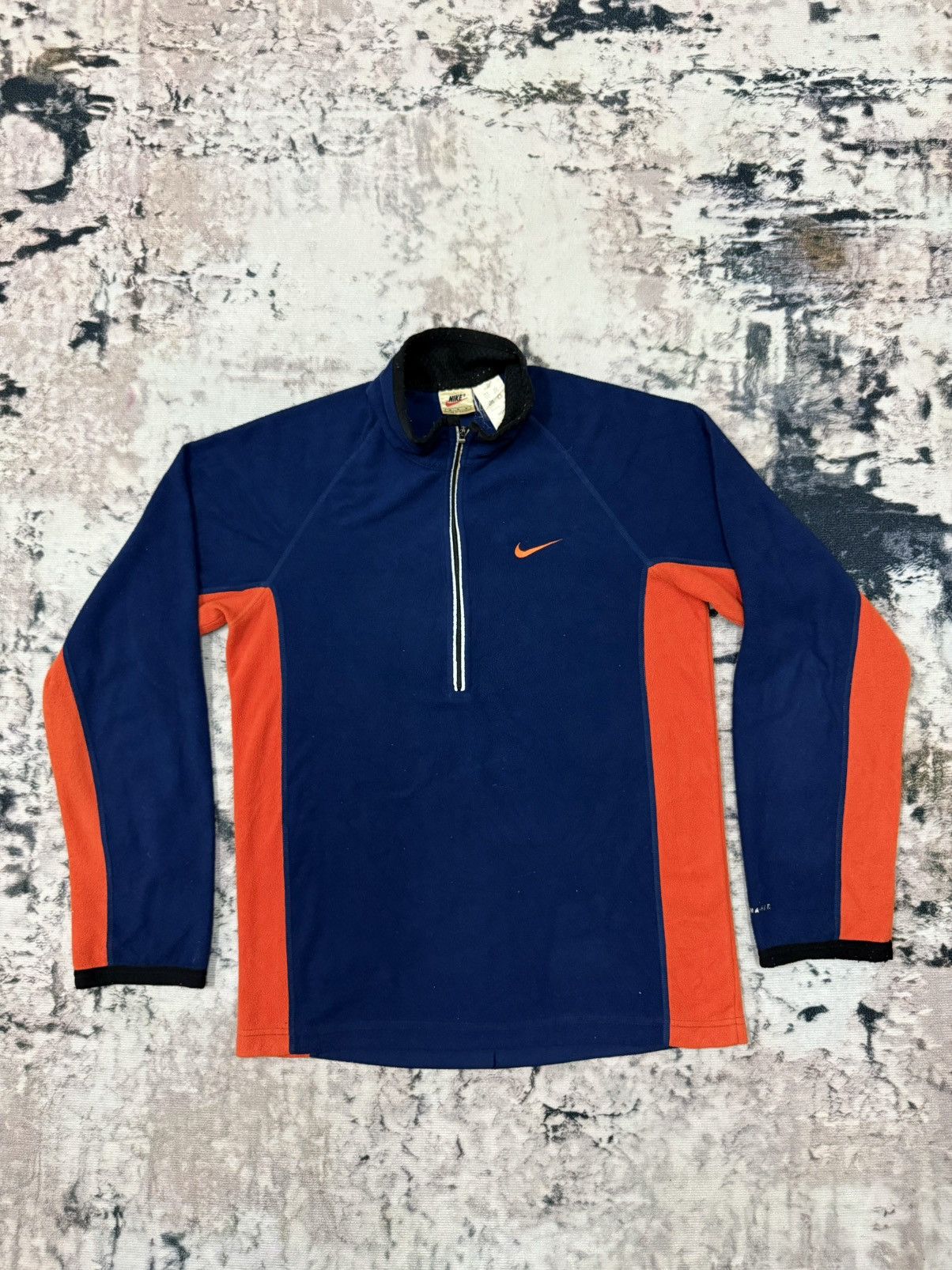 Nike × Vintage Vintage 90s Nike Thermafit Halfzipper Fleece Sweater Size US S / EU 44-46 / 1 - 3 Thumbnail