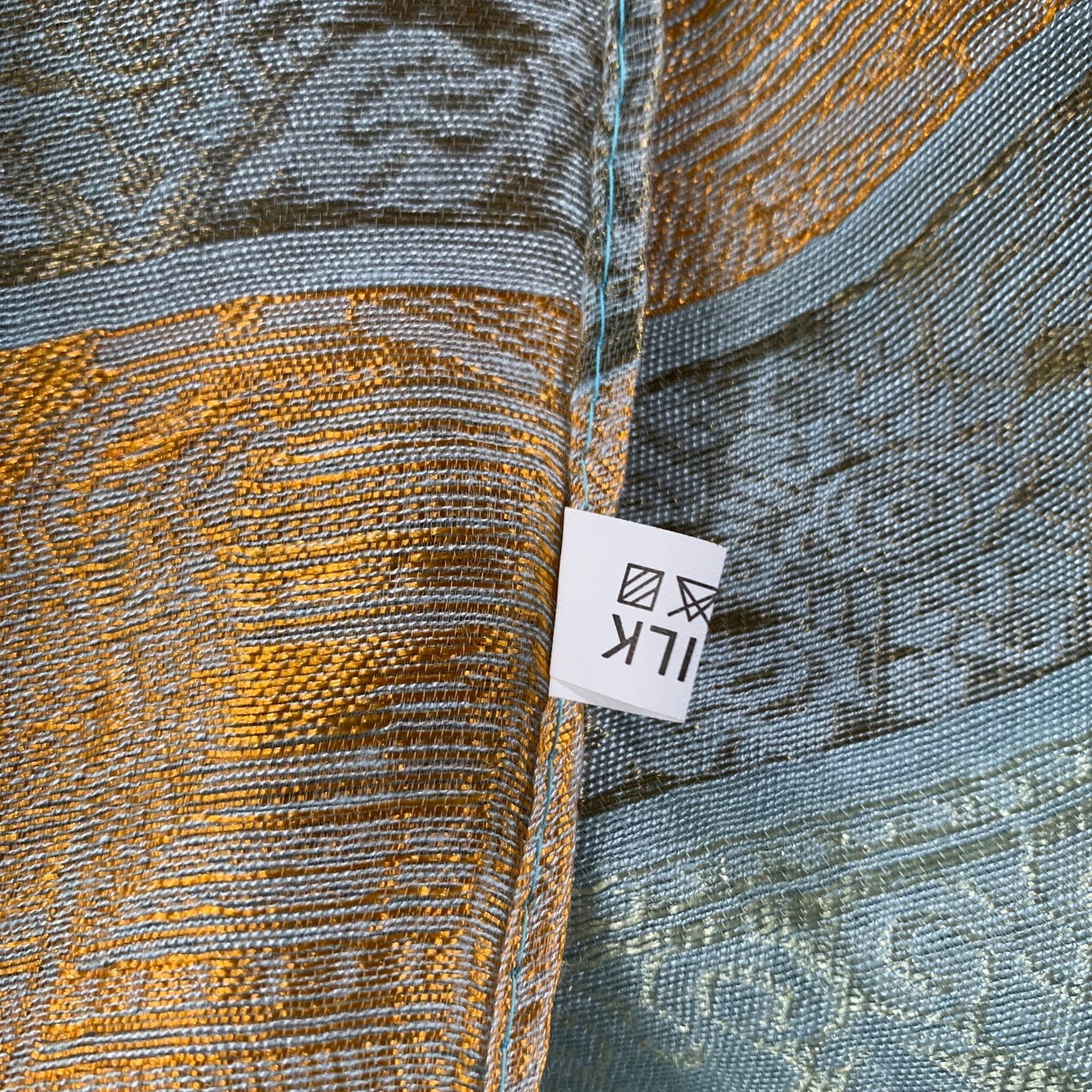 Other NO BRAND Light Blue Copper Silk Scarves Size ONE SIZE - 3 Thumbnail