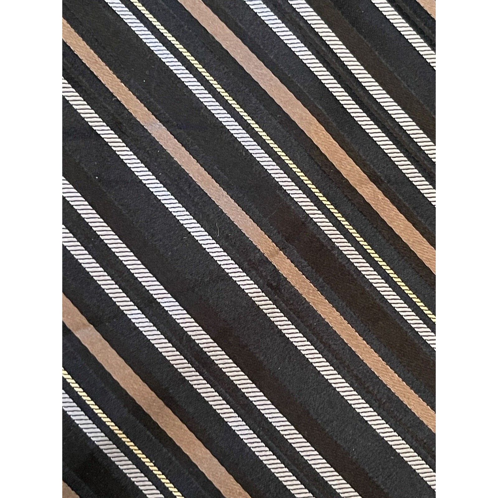 DKNY Dkny Black Brown 100% Silk Men’s Neck Tie Made In China Size ONE SIZE - 9 Thumbnail