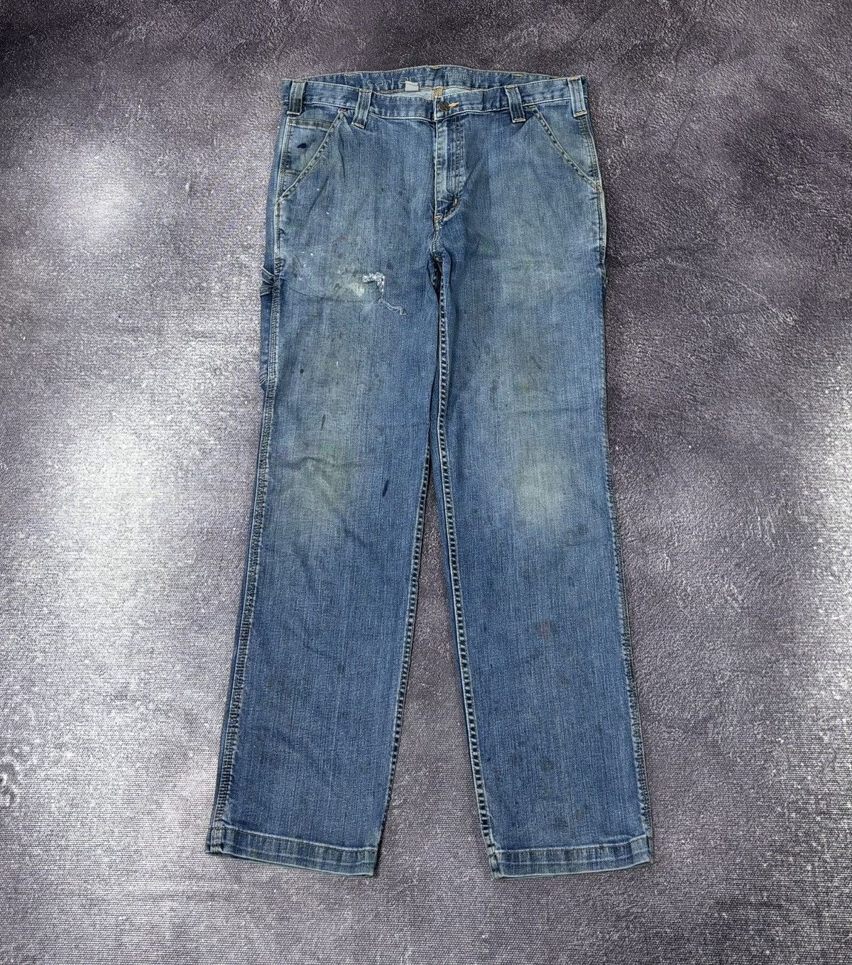 Carhartt Vintage Carhartt Faded Blue USA Hype Denim Relaxed Fit Jeans Size US 36 / EU 52 - 2 Thumbnail