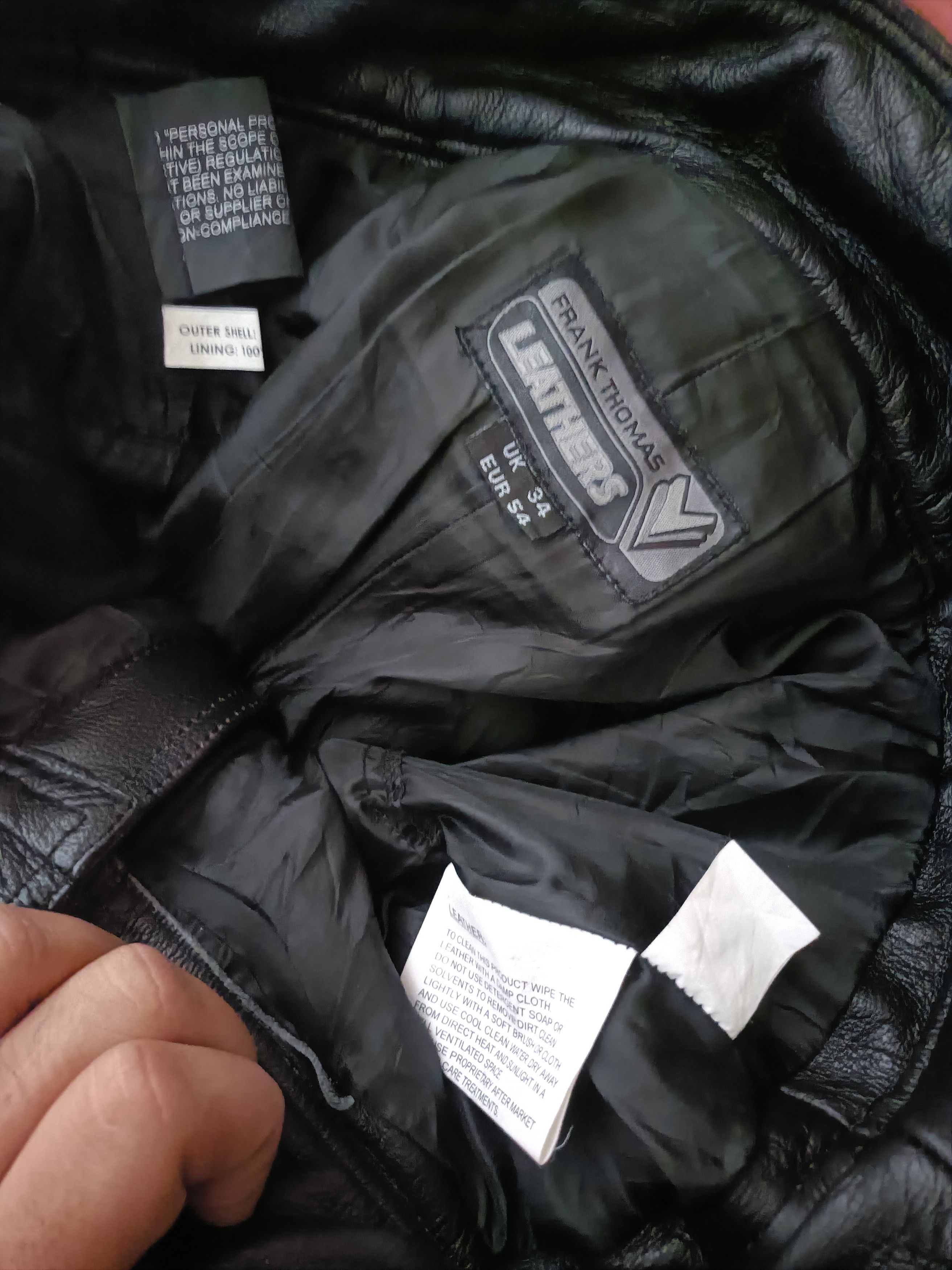 Leather Frank Thomas full grain leather touring biker pants Size US 34 / EU 50 - 10 Thumbnail