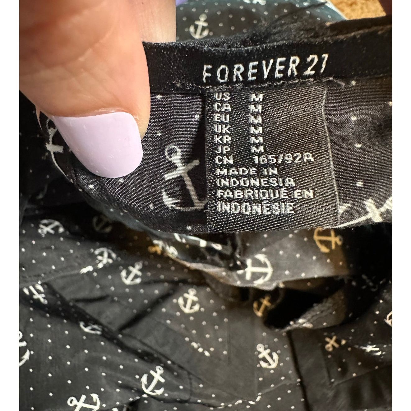 Forever 21 Forever 21 anchor print short sleeves blouse size medium Size M / US 6-8 / IT 42-44 - 3 Thumbnail