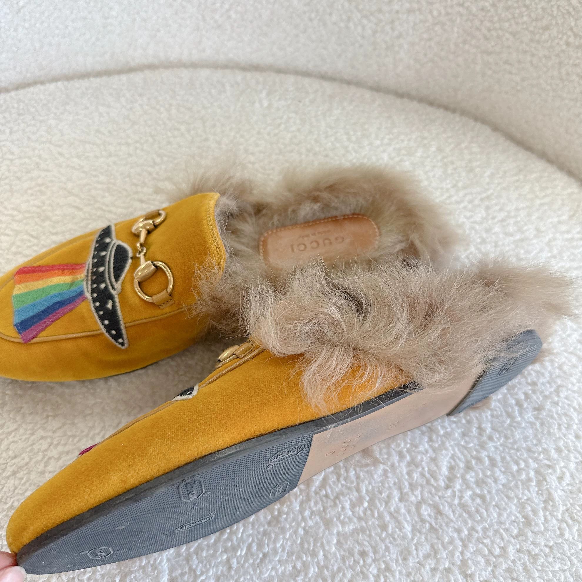 Gucci Gucci Horsebit Fur Slippers EU 35 6964 Size US 4.5 / IT 34.5 - 2 Thumbnail