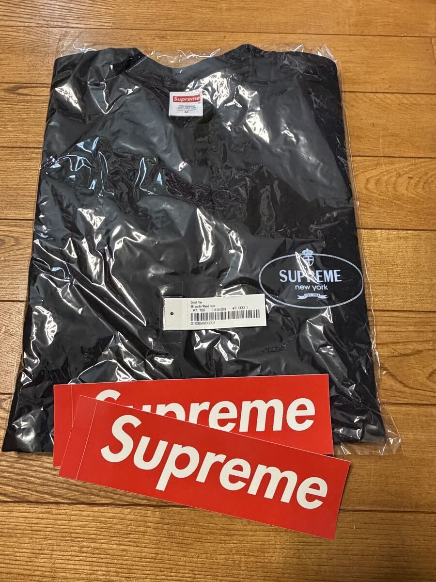Supreme Supreme Crest Tee Black Blue Logo Size M SS20 Size US M / EU 48-50 / 2 - 3 Thumbnail