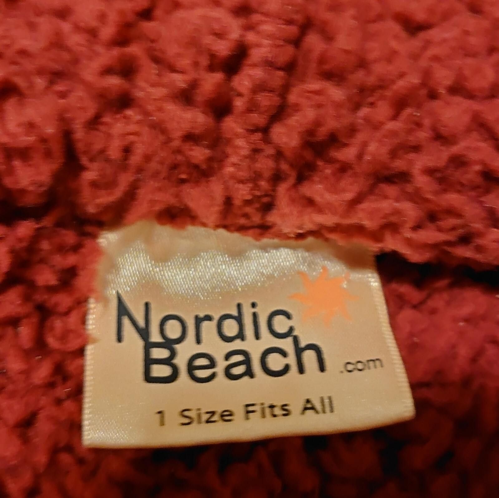 Other Nordic Beach Women's Red Plush Hooded Coat Size ONE SIZE - 4 Thumbnail