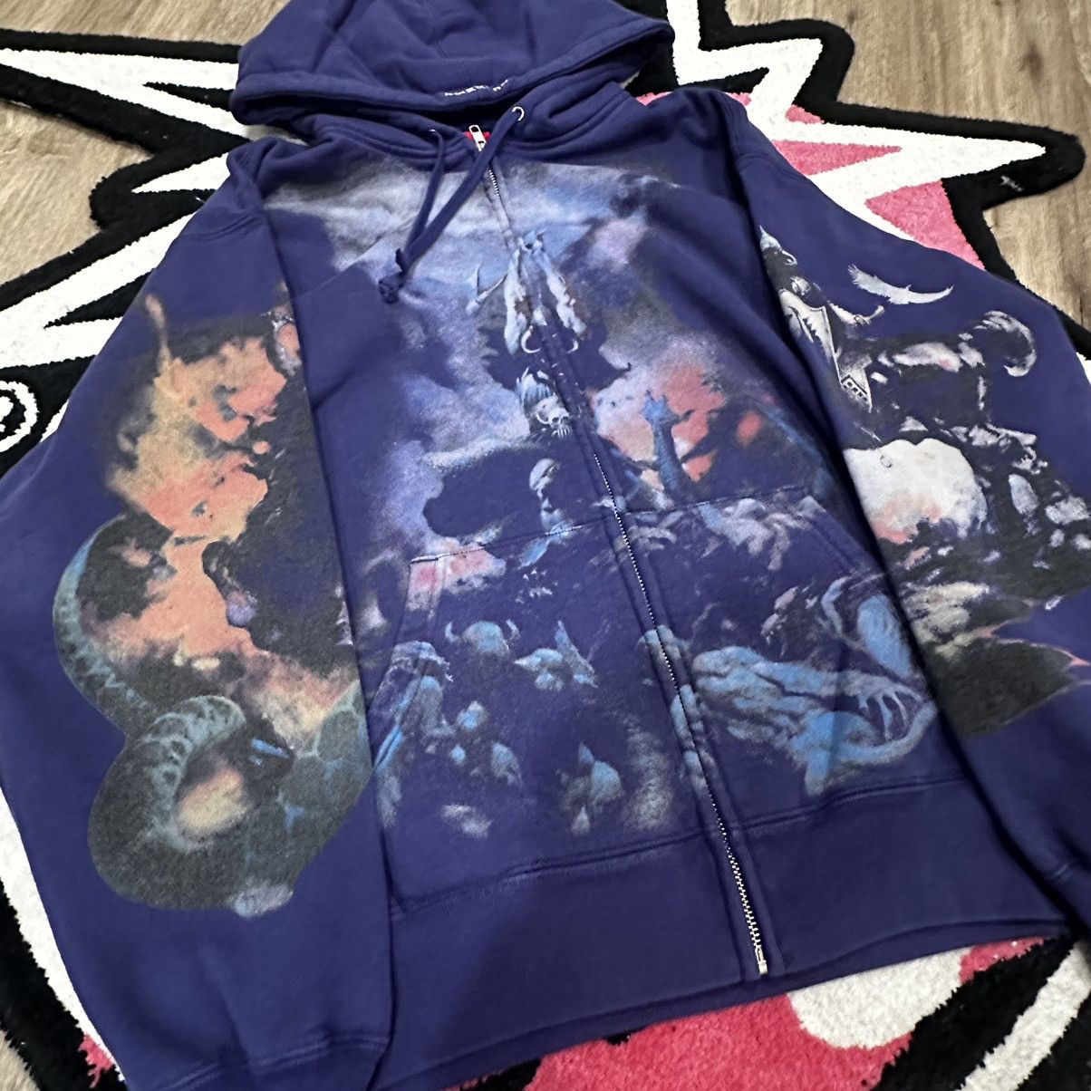 Supreme Frank Frazetta Zip Up Hooded Sweatshirt Size US L / EU 52-54 / 3 - 2 Thumbnail