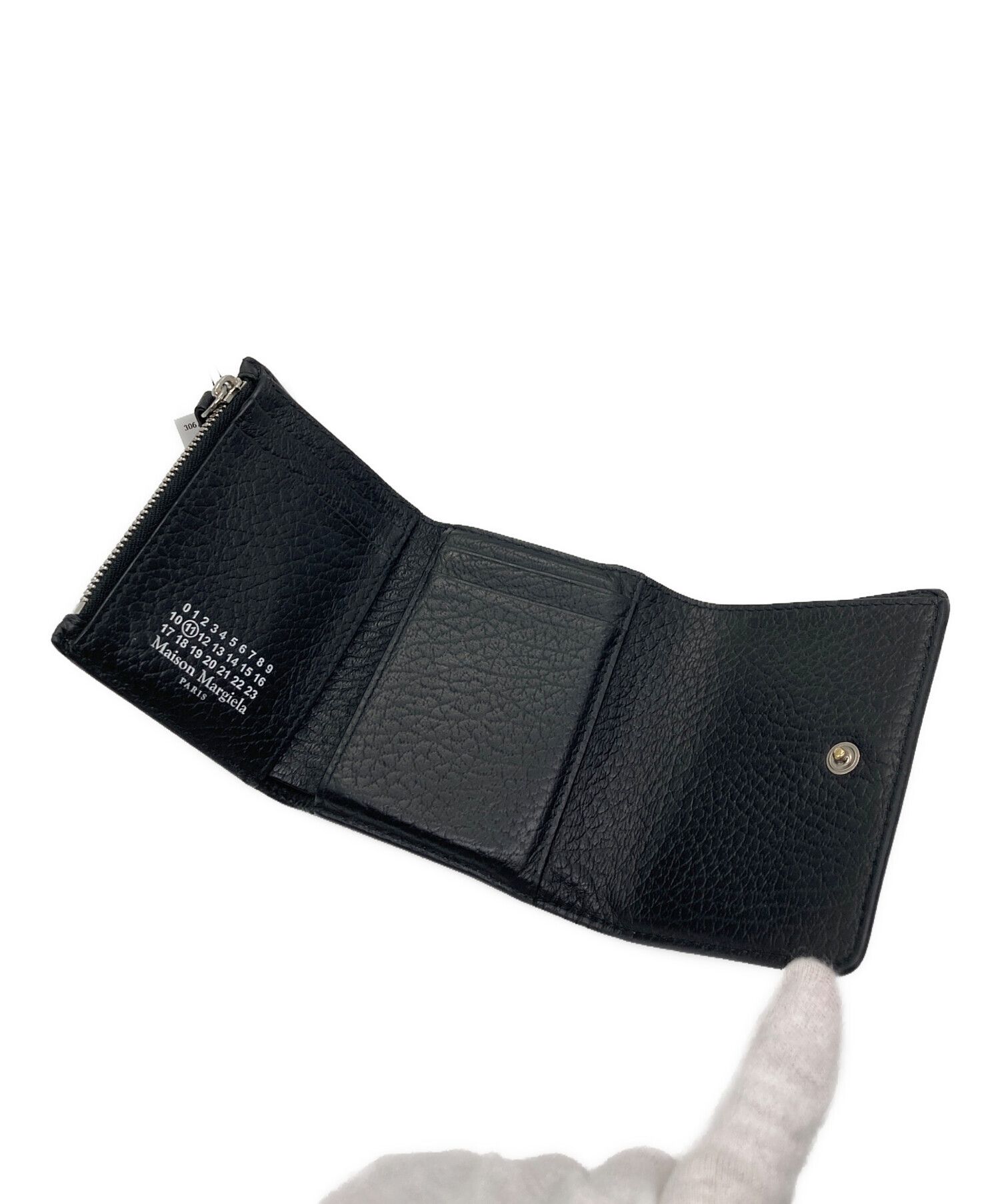 Maison Margiela Maison Margiela Grained leather three-fold wallet Size ONE SIZE - 10 Thumbnail