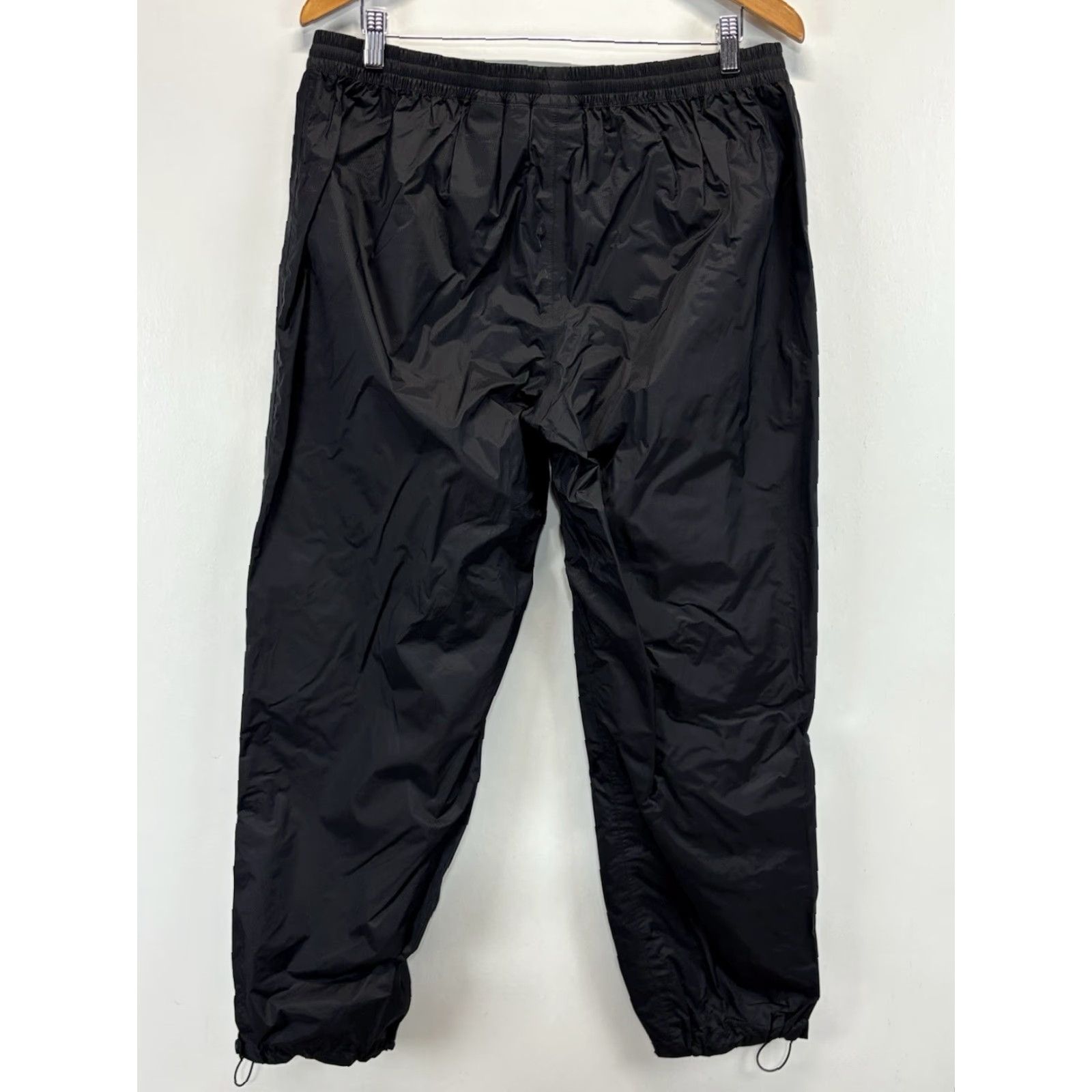 Marmot VINTAGE Marmot Rain Waterproof Pants Black Mens XL Short Nylon Elastic Waist Outdoors Size US 36 / EU 52 - 4 Thumbnail