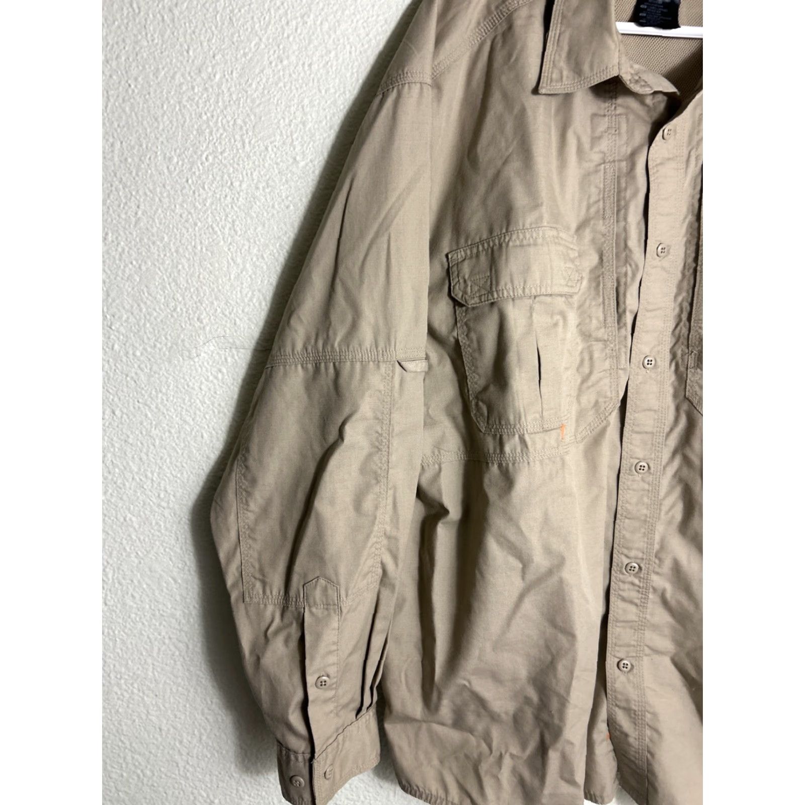 Vintage 5.11 Tactical Taclite Pro Shirt Mens XXL Beige Ripstop Vented Long Sleeve 72175 Size US XXL / EU 58 / 5 - 2 Thumbnail