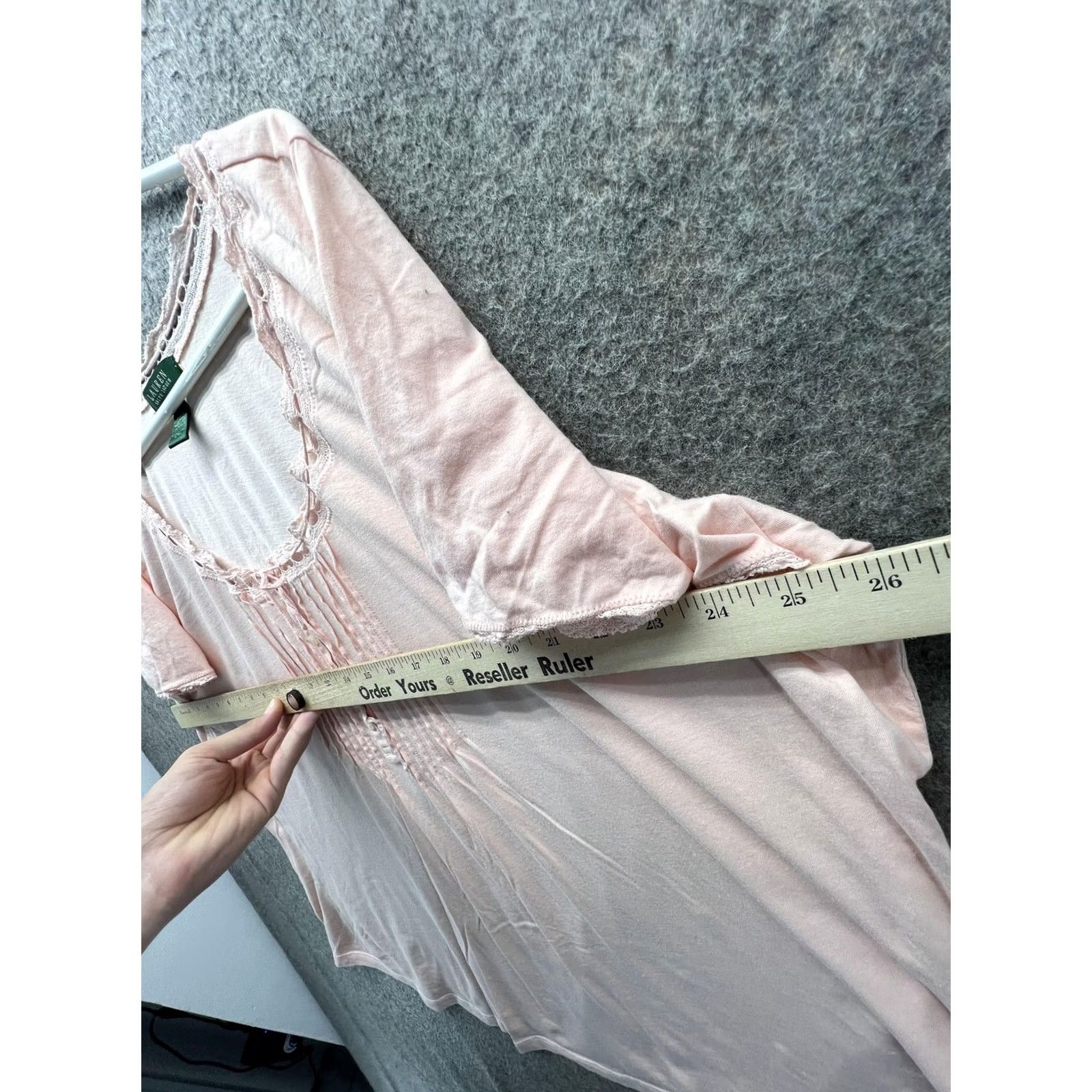 Ralph Lauren Lauren Ralph Shirt Womens 3X Pink Scoop Neck Short Sleeve Jersey Top Size XXL / US 16-18 / IT 52-54 - 5 Thumbnail