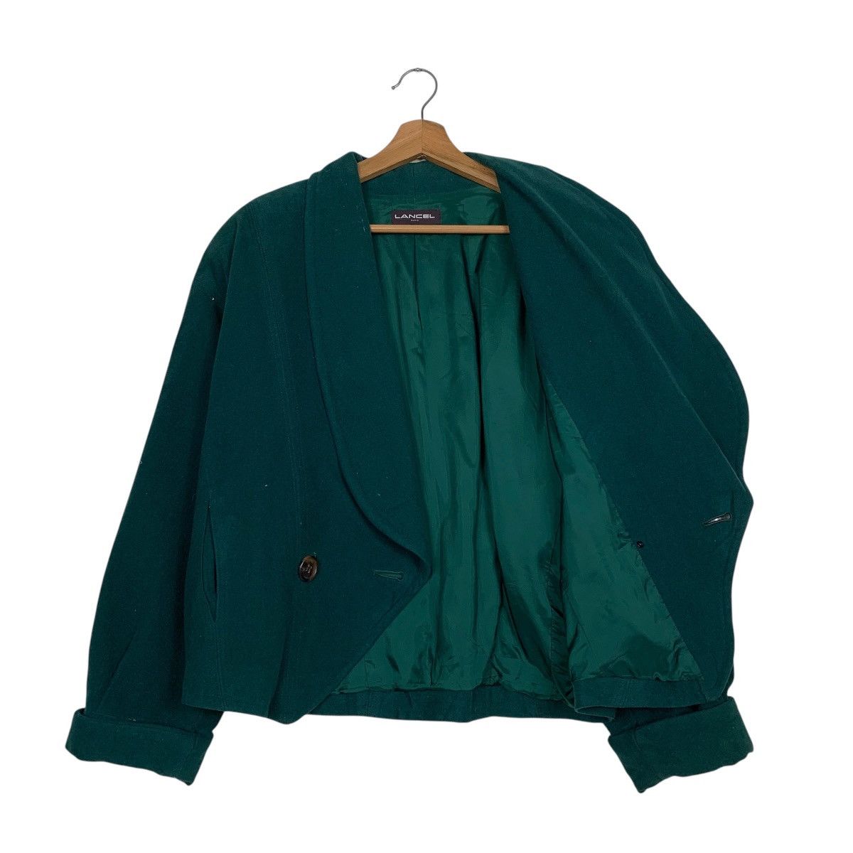 Lancel Lancel Green Wool Jacket Size M / US 6-8 / IT 42-44 - 9 Thumbnail