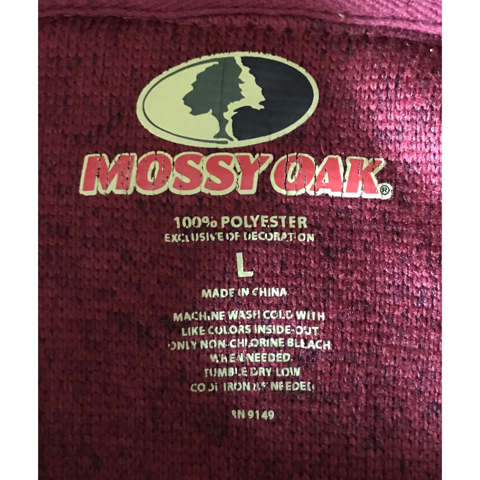 Vintage Mossy Oak Mens Sweatshirt L Long Sleeve 1/4 ZIP Red Pullover B130 Size US L / EU 52-54 / 3 - 4 Thumbnail