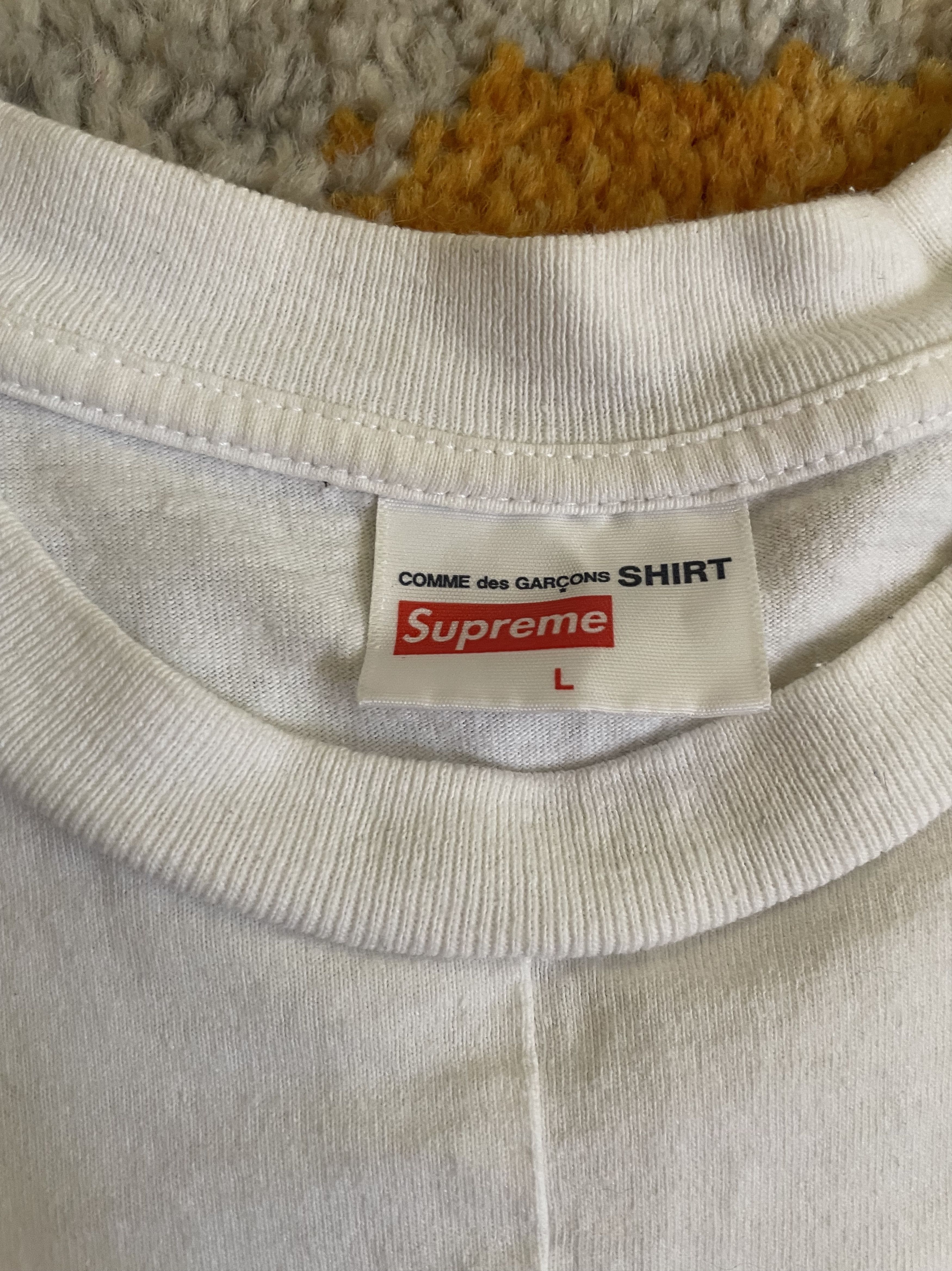 Comme des Garcons SHIRT × Supreme Supreme x Comme des Garcons Shirt Split Box Logo Tee Size US L / EU 52-54 / 3 - 4 Thumbnail