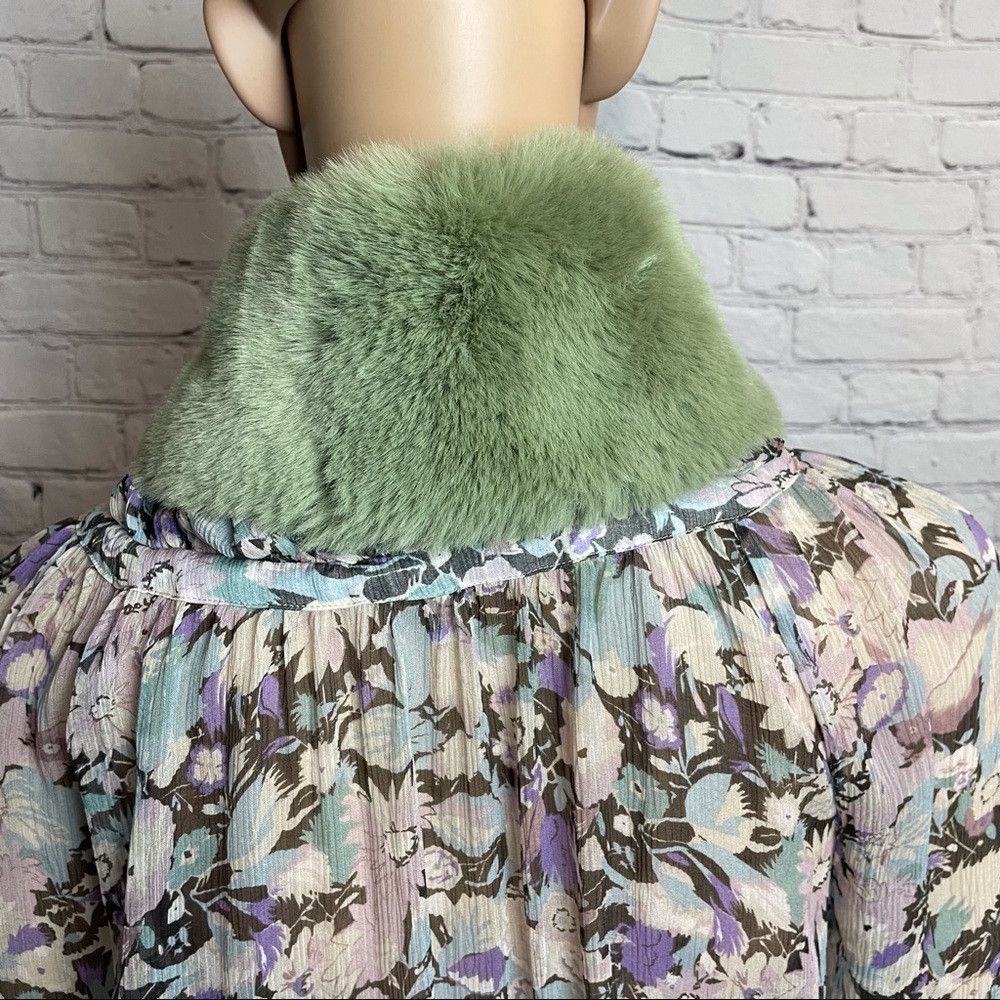 Other Green Fur Collar Scarf Neck Shrug Size ONE SIZE - 5 Thumbnail