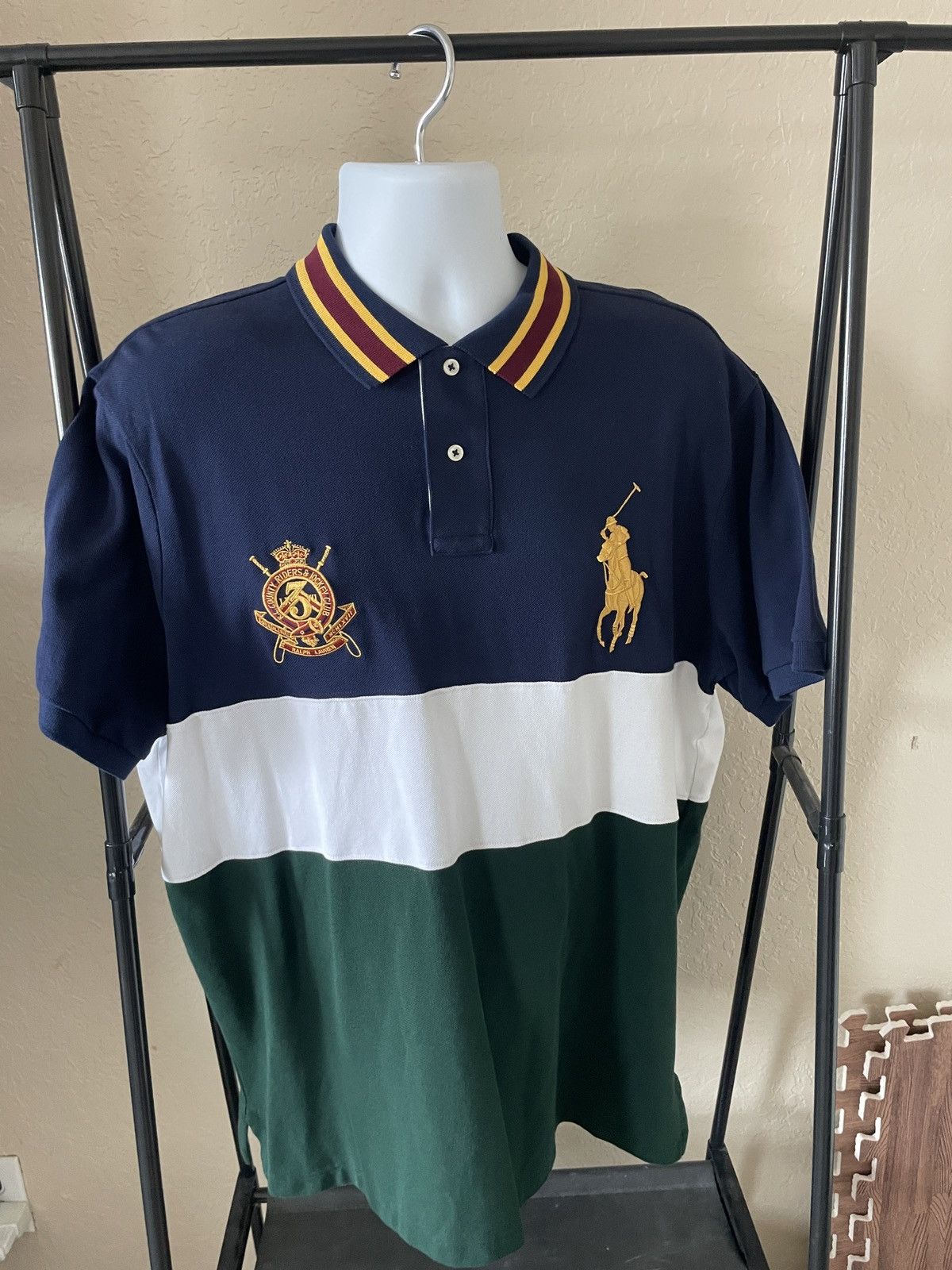 Polo Ralph Lauren RL County Riders & Jockeys Club Crest Polo nwt 115.00 Size US XL / EU 56 / 4 - 1 Thumbnail