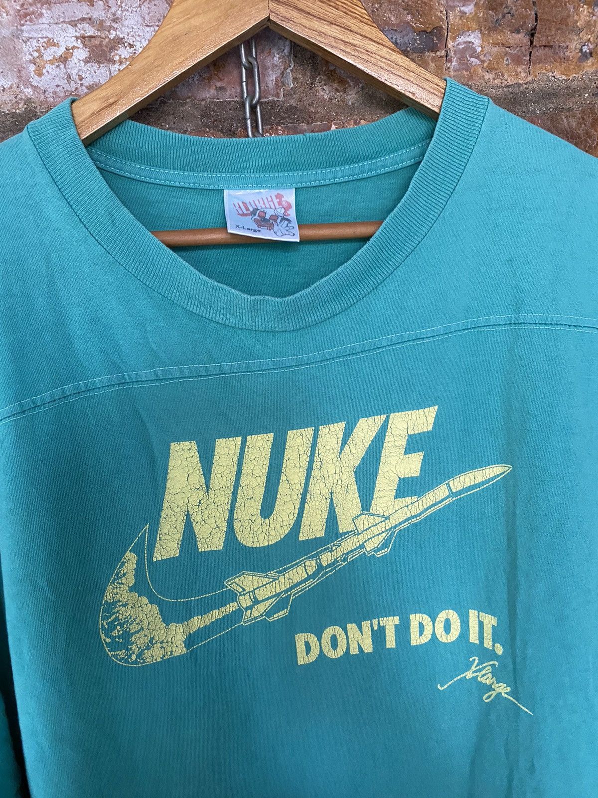 X-LARGE 2004 X-Large No War Nuke Rockets Parody Nike Size US XL / EU 56 / 4 - 3 Thumbnail