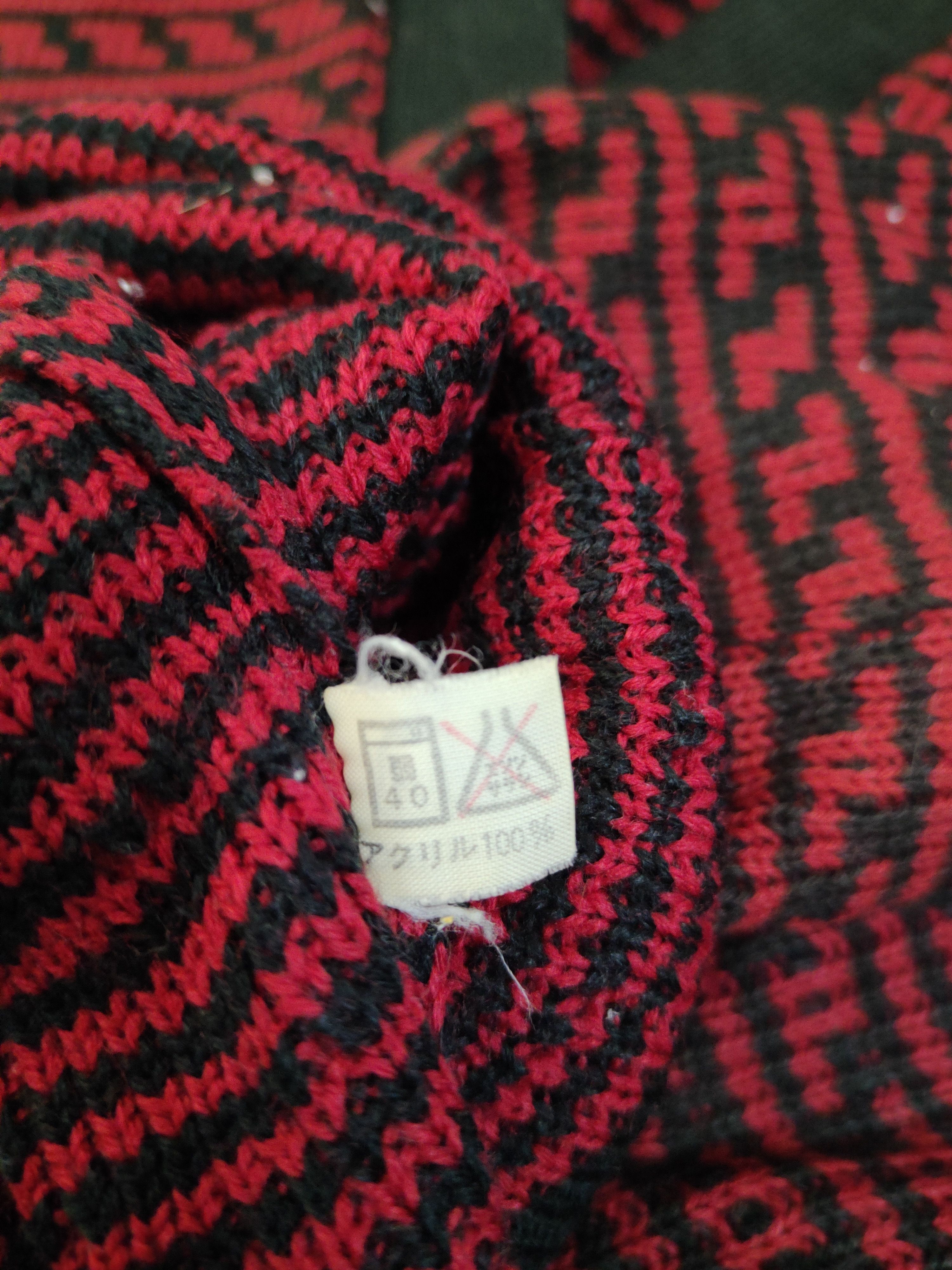 Homespun Knitwear Japanese Brand Red Black Knitwear Vests #W1333 Size L / US 10 / IT 46 - 12 Thumbnail