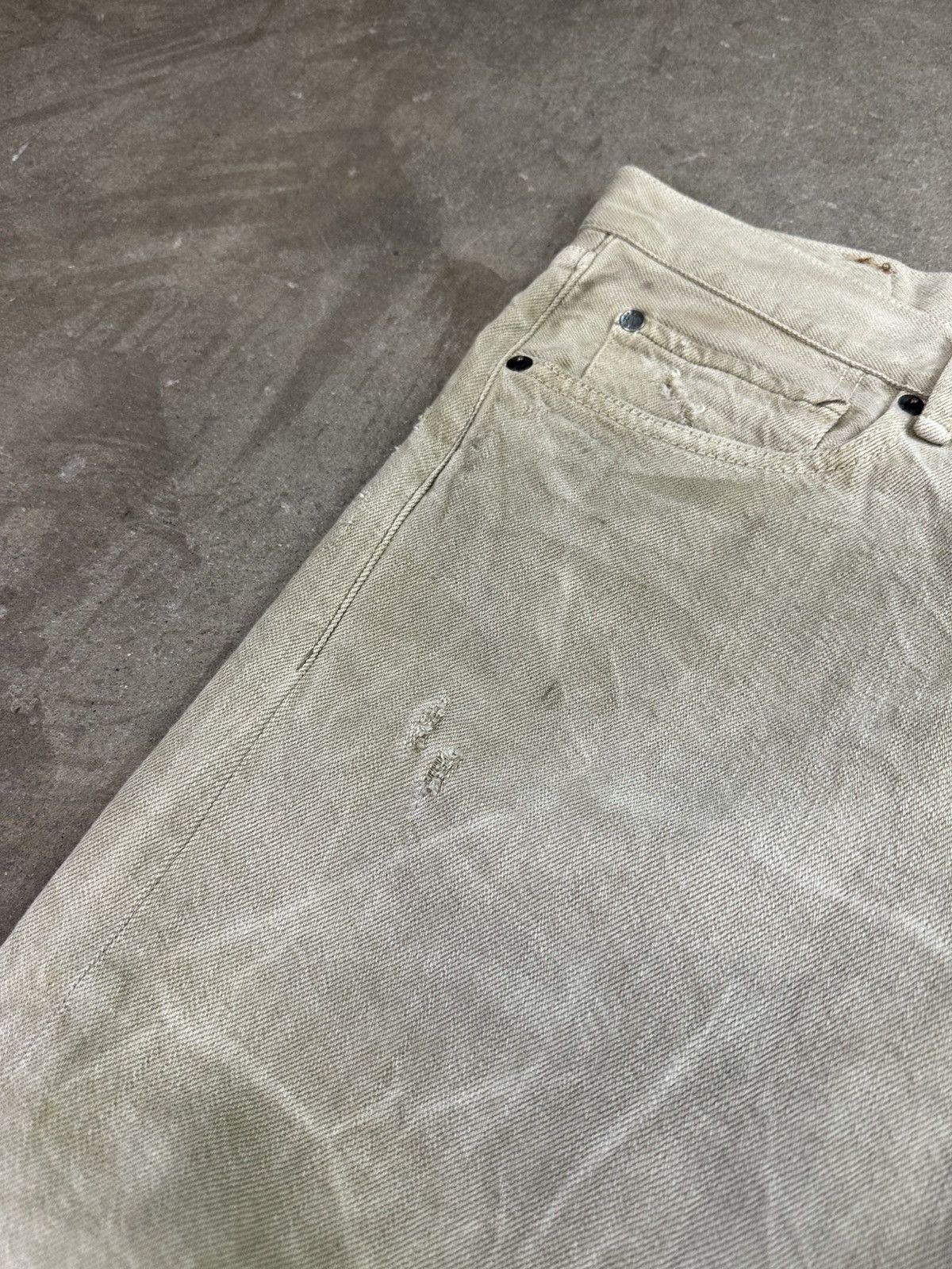 Ralph Lauren Ralph Lauren Stone Washed Denim Tan Straight Cut Loose 36" Size US 36 / EU 52 - 6 Thumbnail