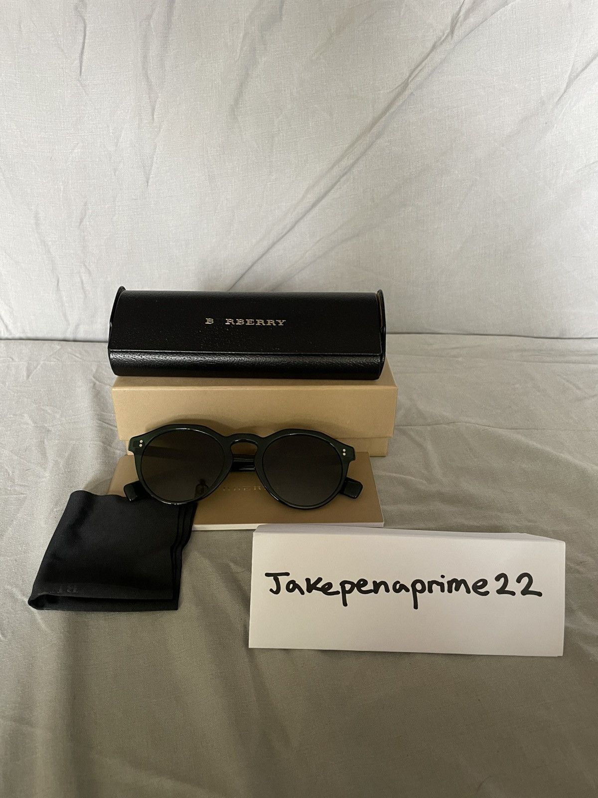 Burberry Men’s Burberry Sunglasses Green B4280F Size ONE SIZE - 6 Thumbnail