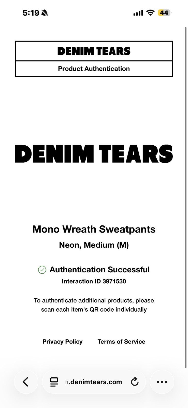 DENIM TEARS Denim Tears Mono Wreath Neon sweatpants size M Size US 34 / EU 50 - 9 Thumbnail