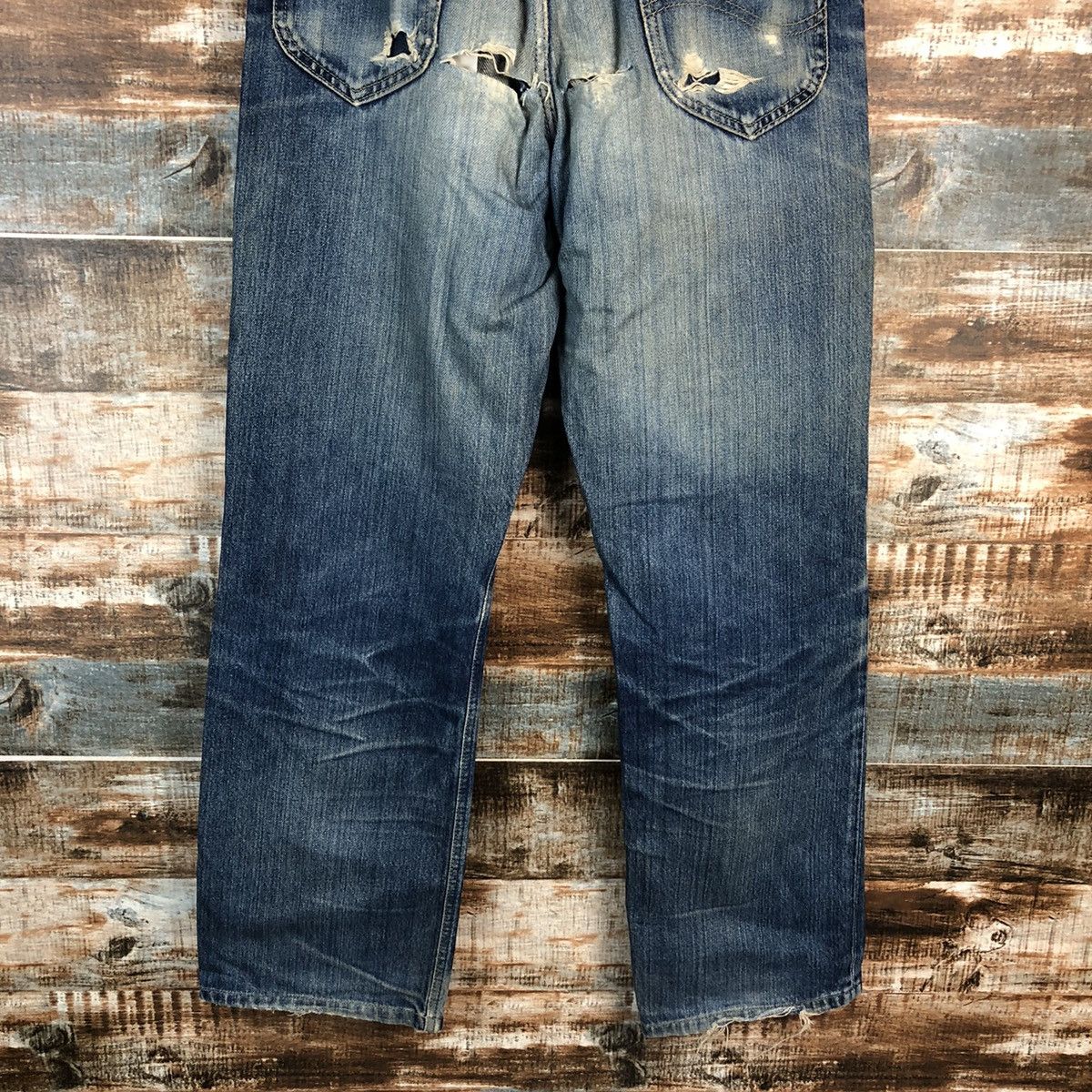Lee DL Lee Riders Blue Distressed Denim Pants #C092 Size US 30 / EU 46 - 16 Thumbnail
