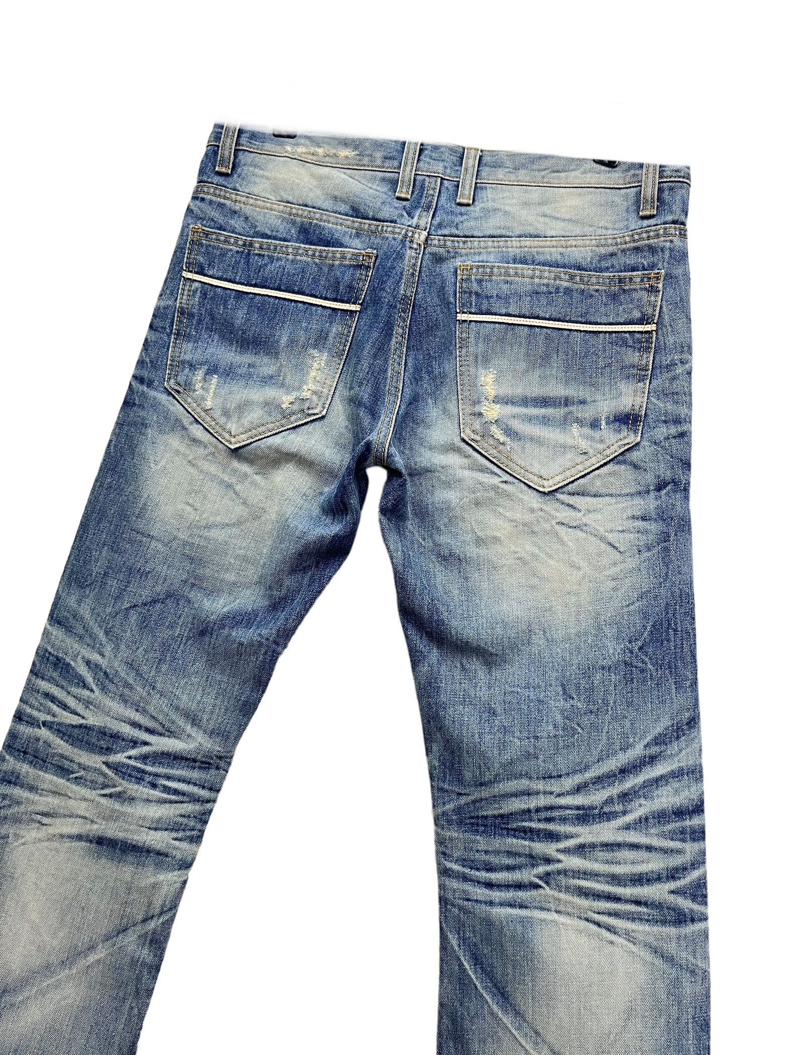 Japanese Brand FYE🔥90's IMPROVES Mudwash Clawmark Distressed Denim Jeans Size US 32 / EU 48 - 10 Thumbnail