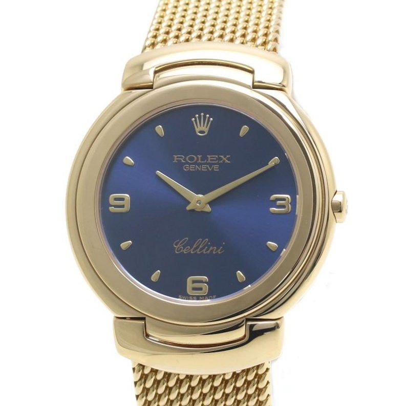 Rolex Rolex Blue Dial Cellini Watch 6622/8 Metal Quartz 6622/8, Men's