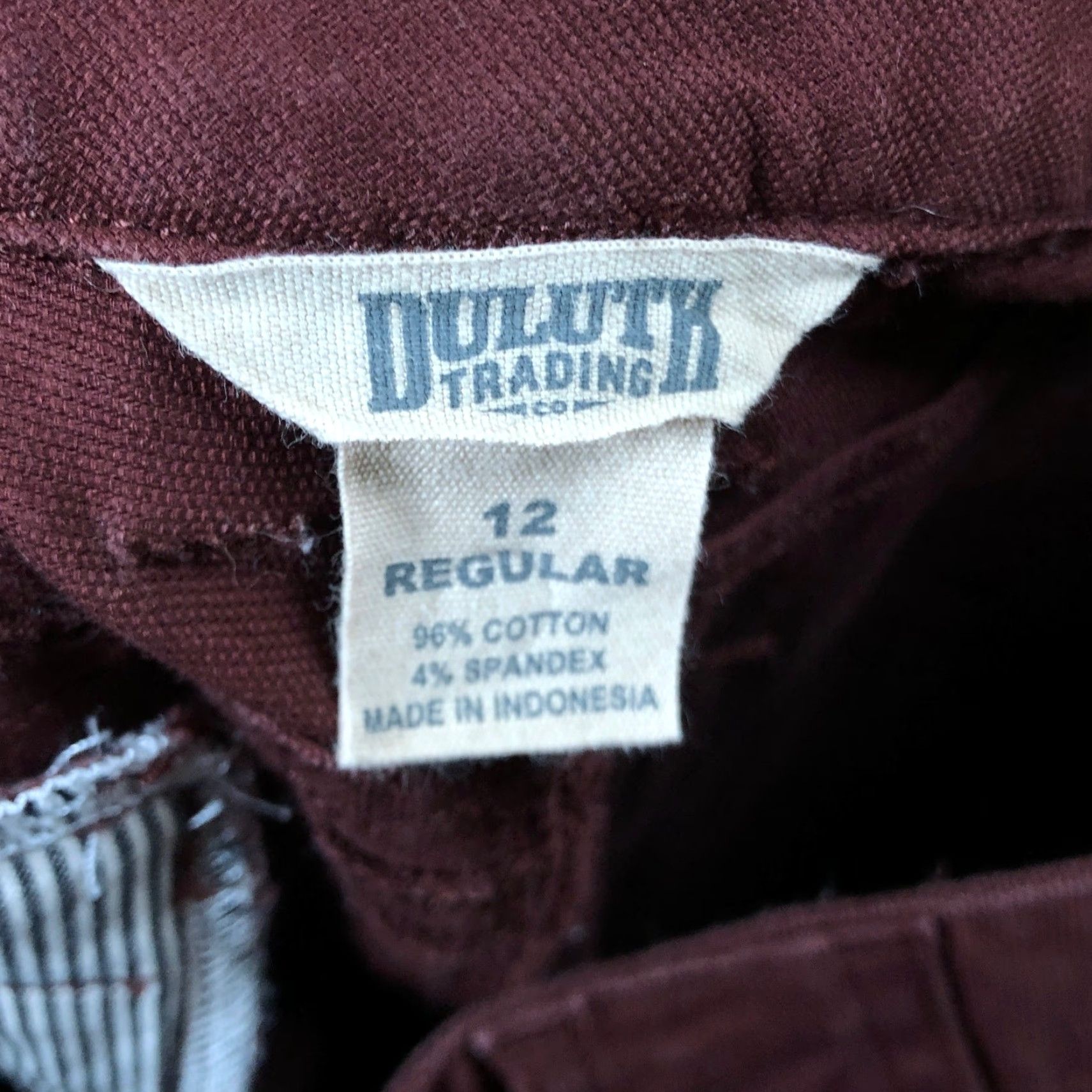 Vintage Duluth Womens Jeans Maroon Purple High Rise Curvesetter Waistband Stretch 12 Size 24" / US 00 / IT 34 - 4 Thumbnail