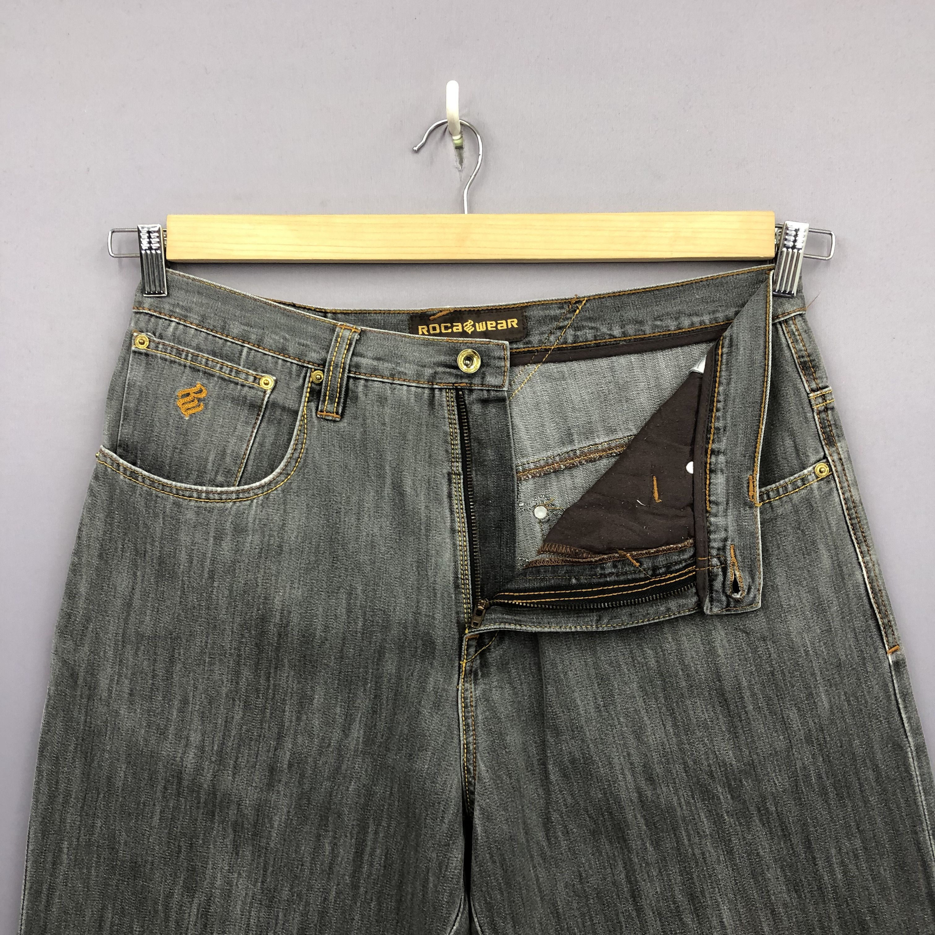 Rocawear Crazy 90s Rocawear Baggy Jeans Faded Skater Jnco Style Denim Size US 34 / EU 50 - 7 Thumbnail