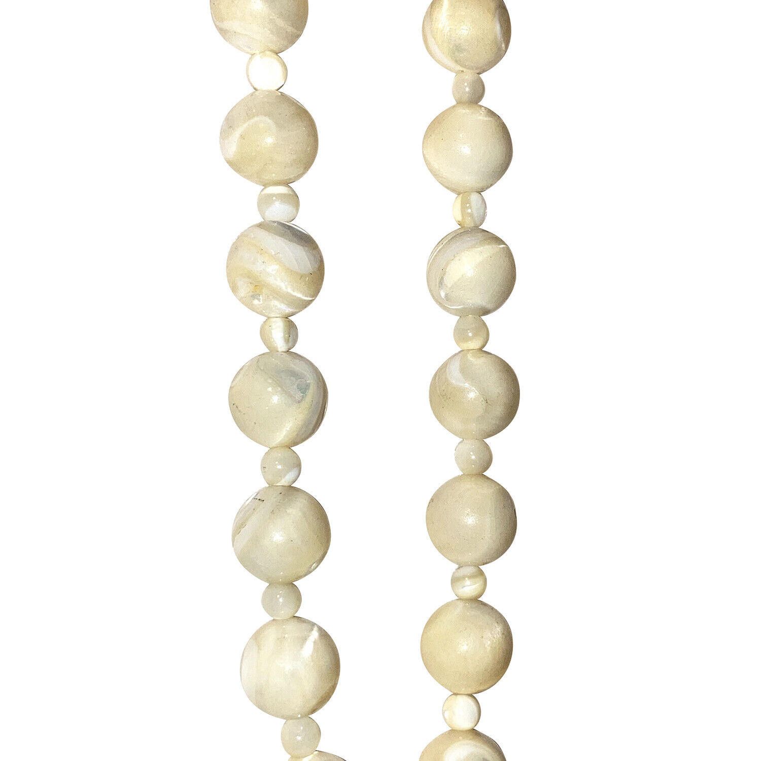 Designer Mother of Pearl Shell Hand Cut Bead Necklace Size ONE SIZE - 2 Thumbnail