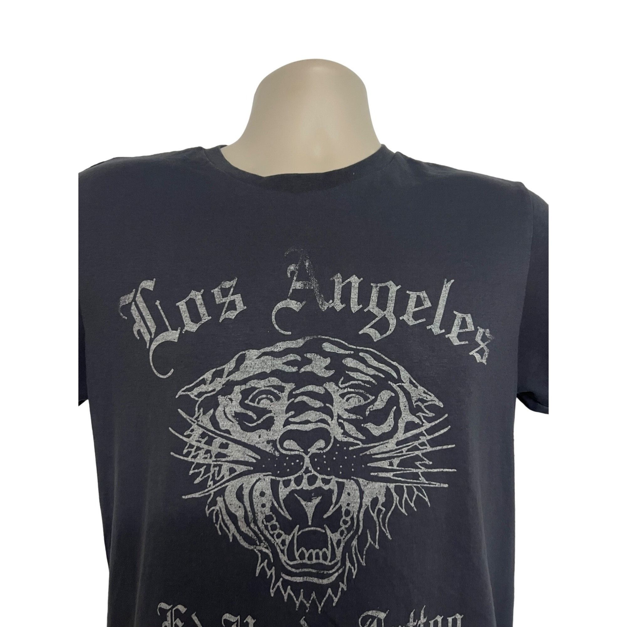 Ed Hardy Ed Hardy Tattoo Mens Gray Graphic T-Shirt Small Stretch Tige Size US S / EU 44-46 / 1 - 3 Thumbnail